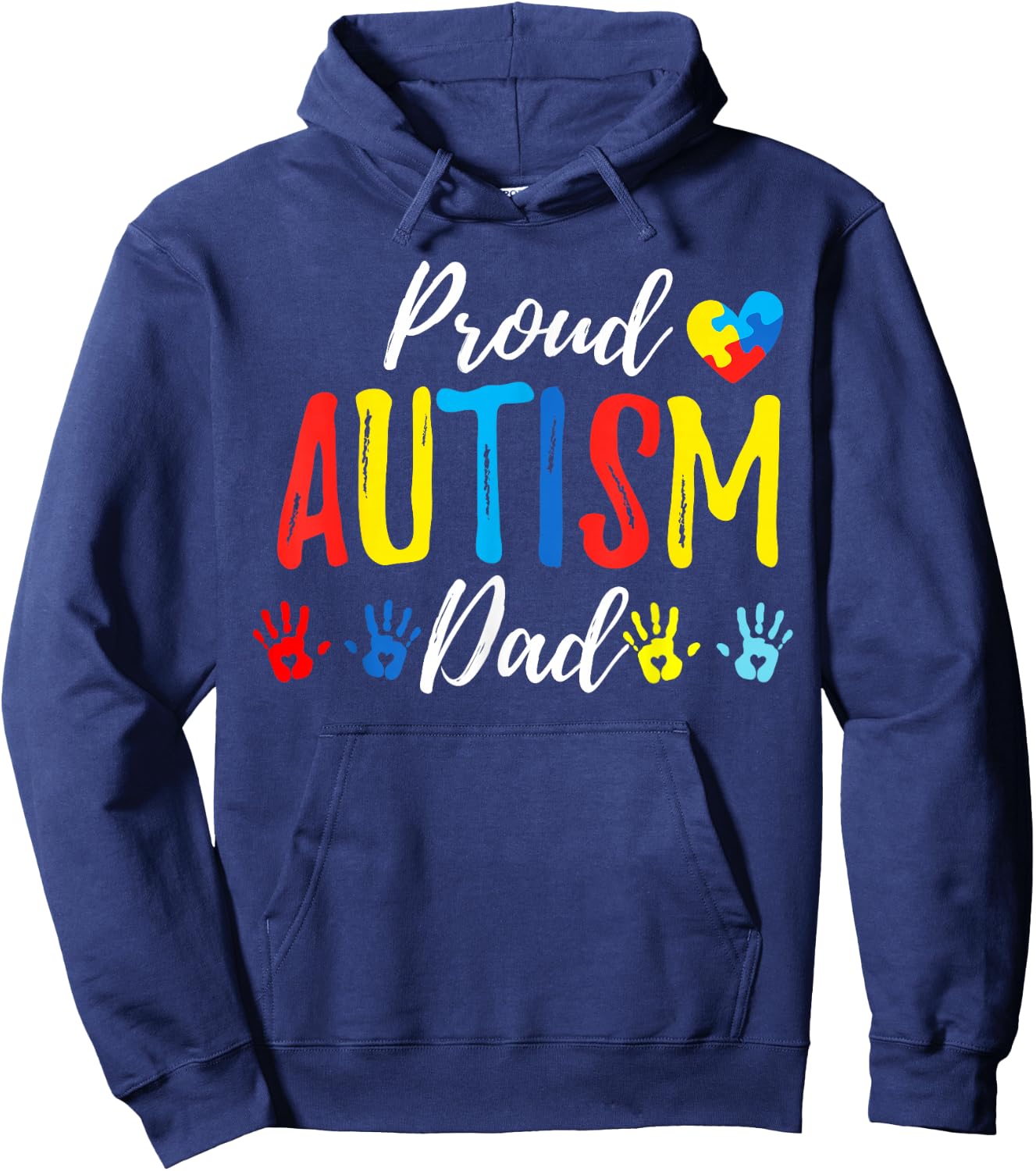 Proud Dad Autism Awareness Family Matching Shirt Hoodie - Hoodie | Navy