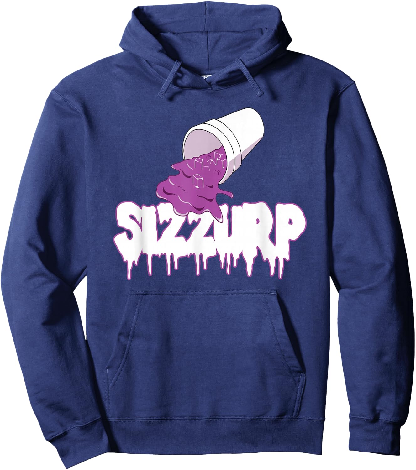 Sizzurp Lean Purple Drank Hoodie - Hoodie | Navy