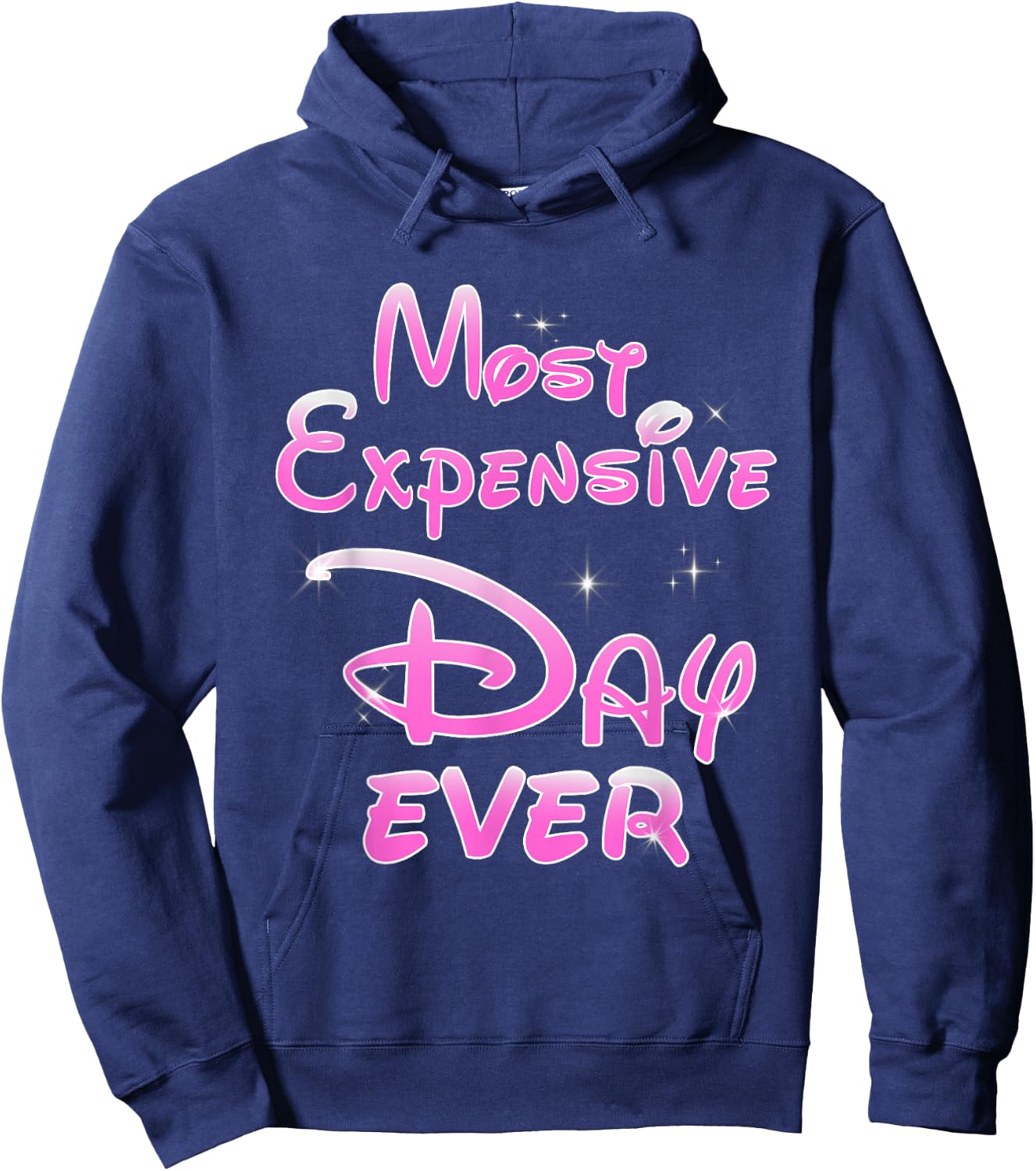 Most Expensive Day Ever Sarcastic Funny Theme Park Pink Hoodie - Hoodie | Navy