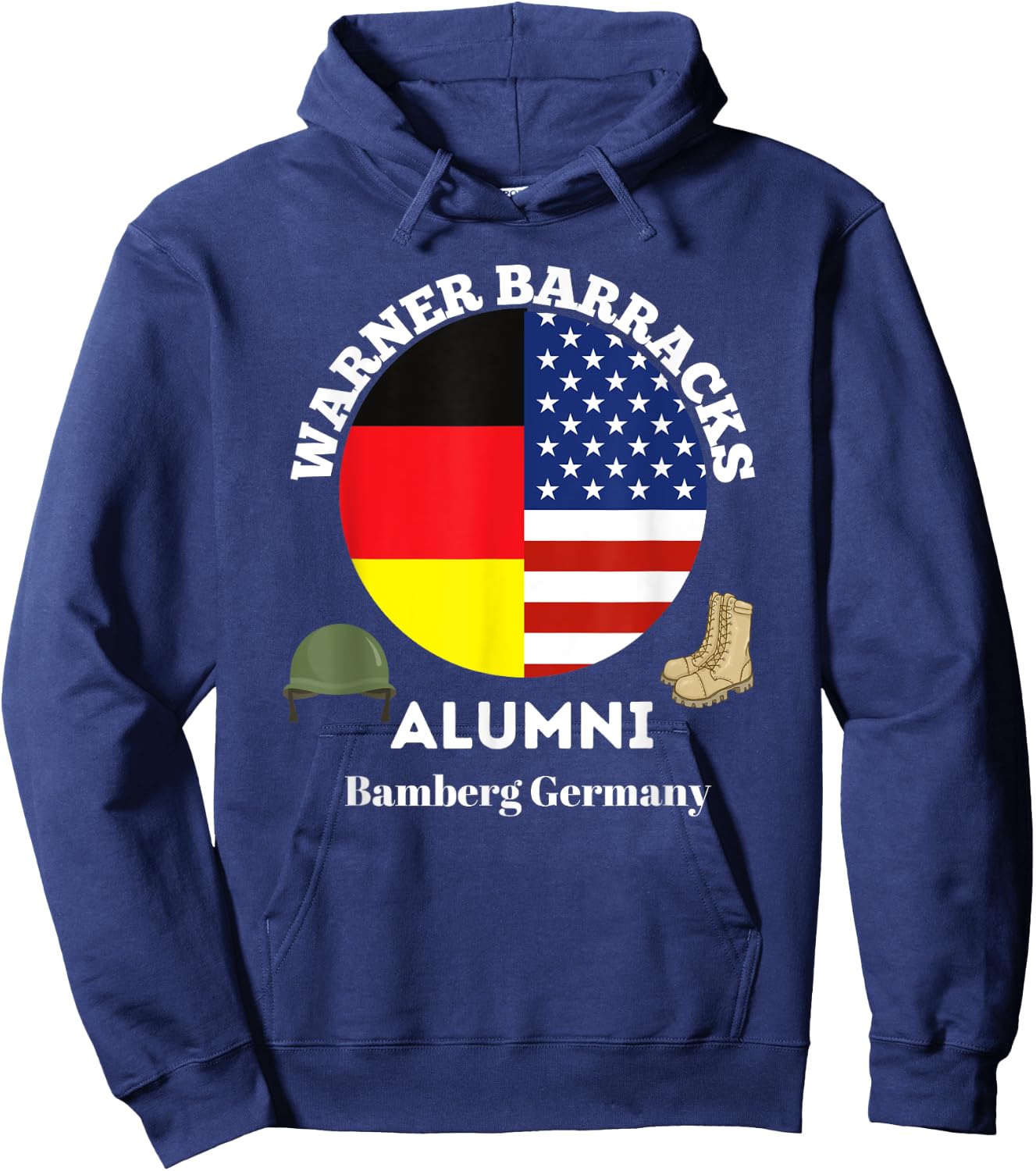 Warner Barracks Alumni Bamberg Germany Hoodie - Hoodie | Navy