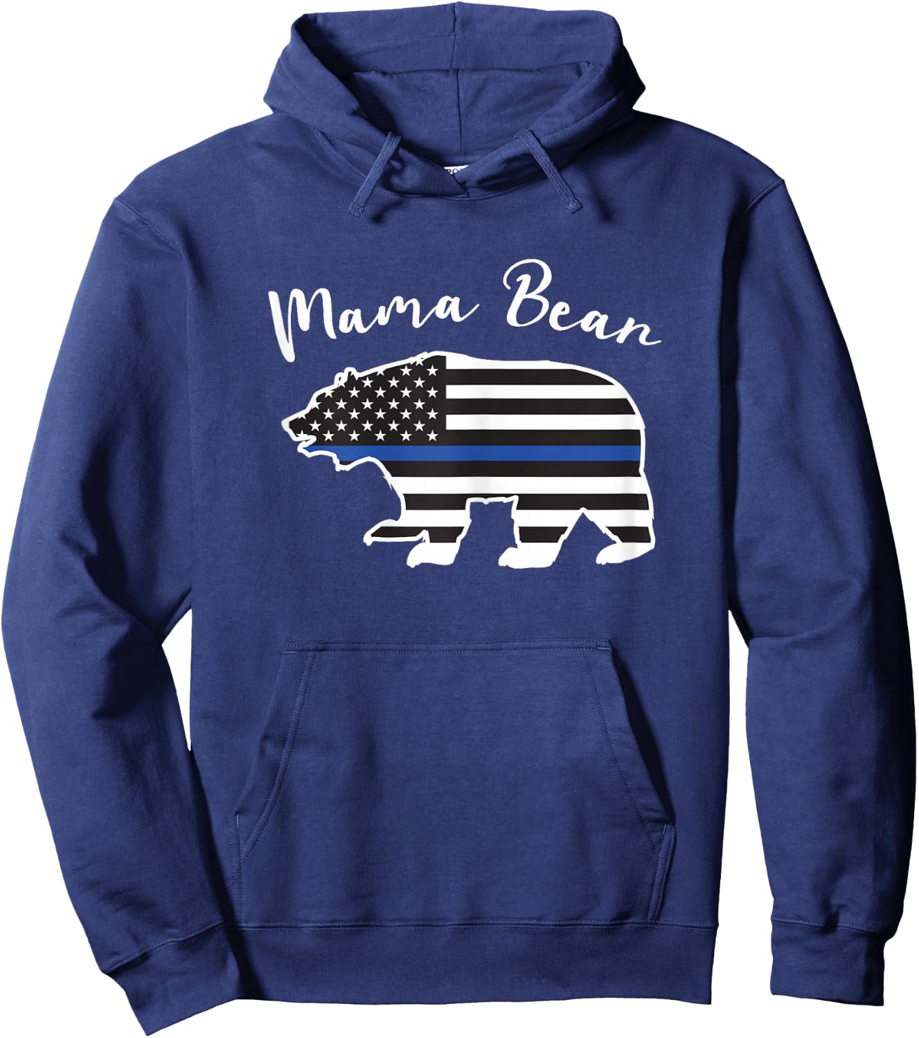MAMA BEAR | Police Flag Police Mom Gift Hoodie - Hoodie | Navy