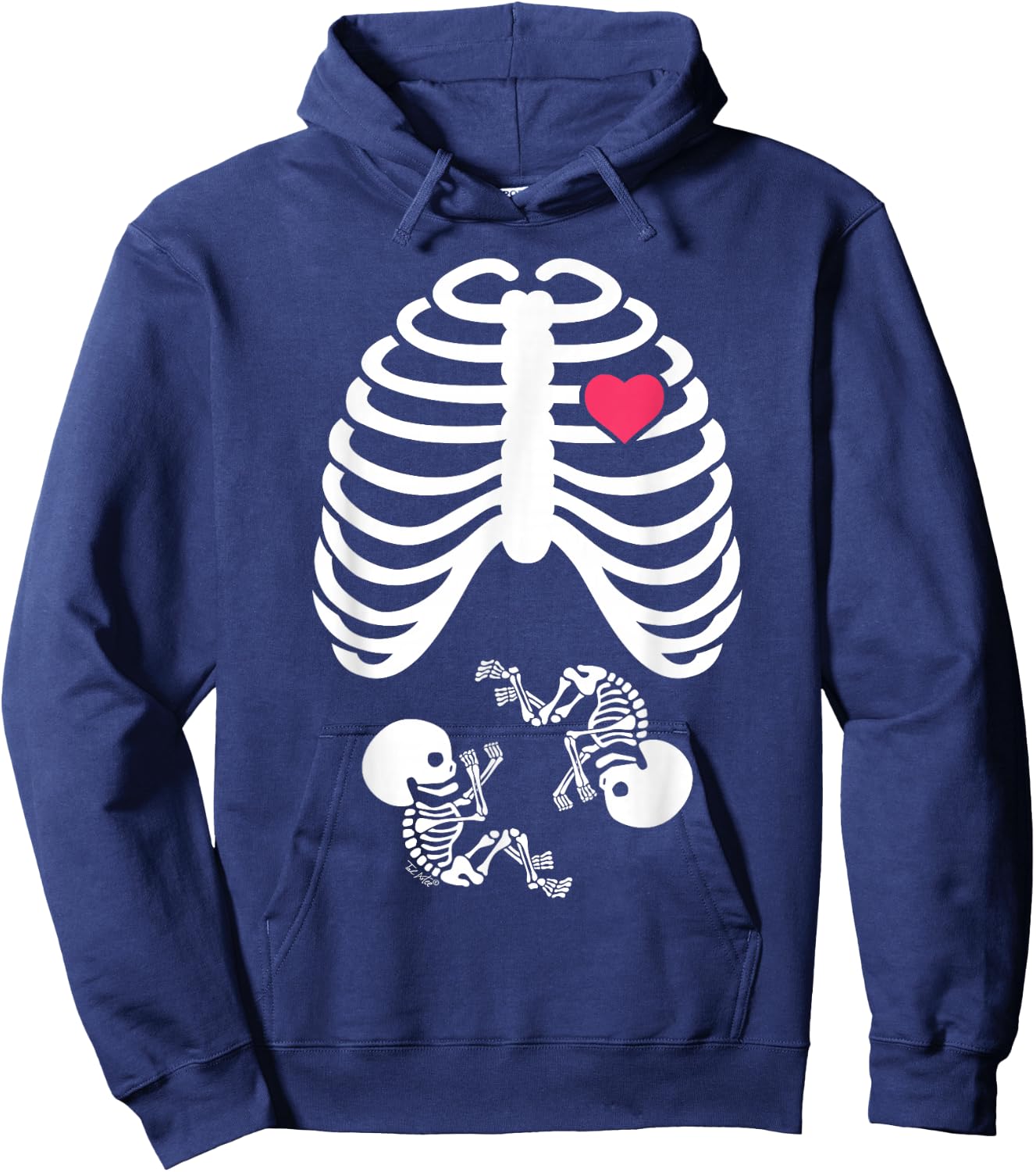 Halloween Pregnancy Tops Expecting Twins Babies Design Hoodie - Hoodie | Navy