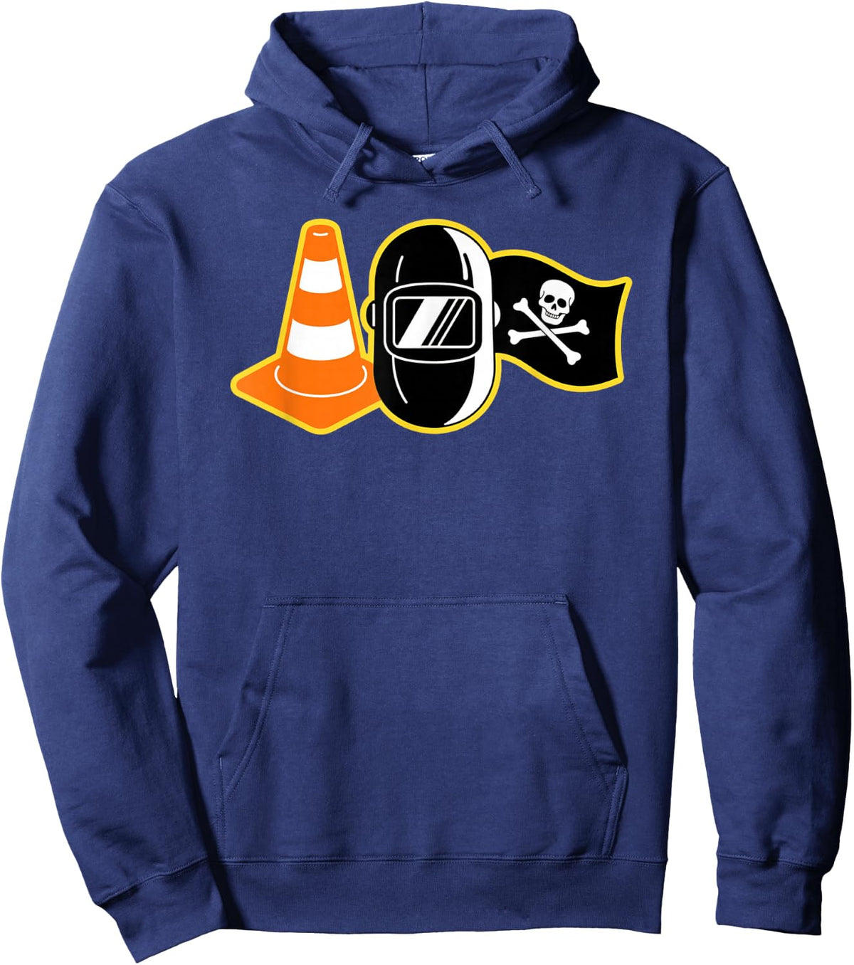 Pittsburgh, Hoist The Traffic Cone 3 Icons Funny Welder Hoodie - Hoodie | Navy