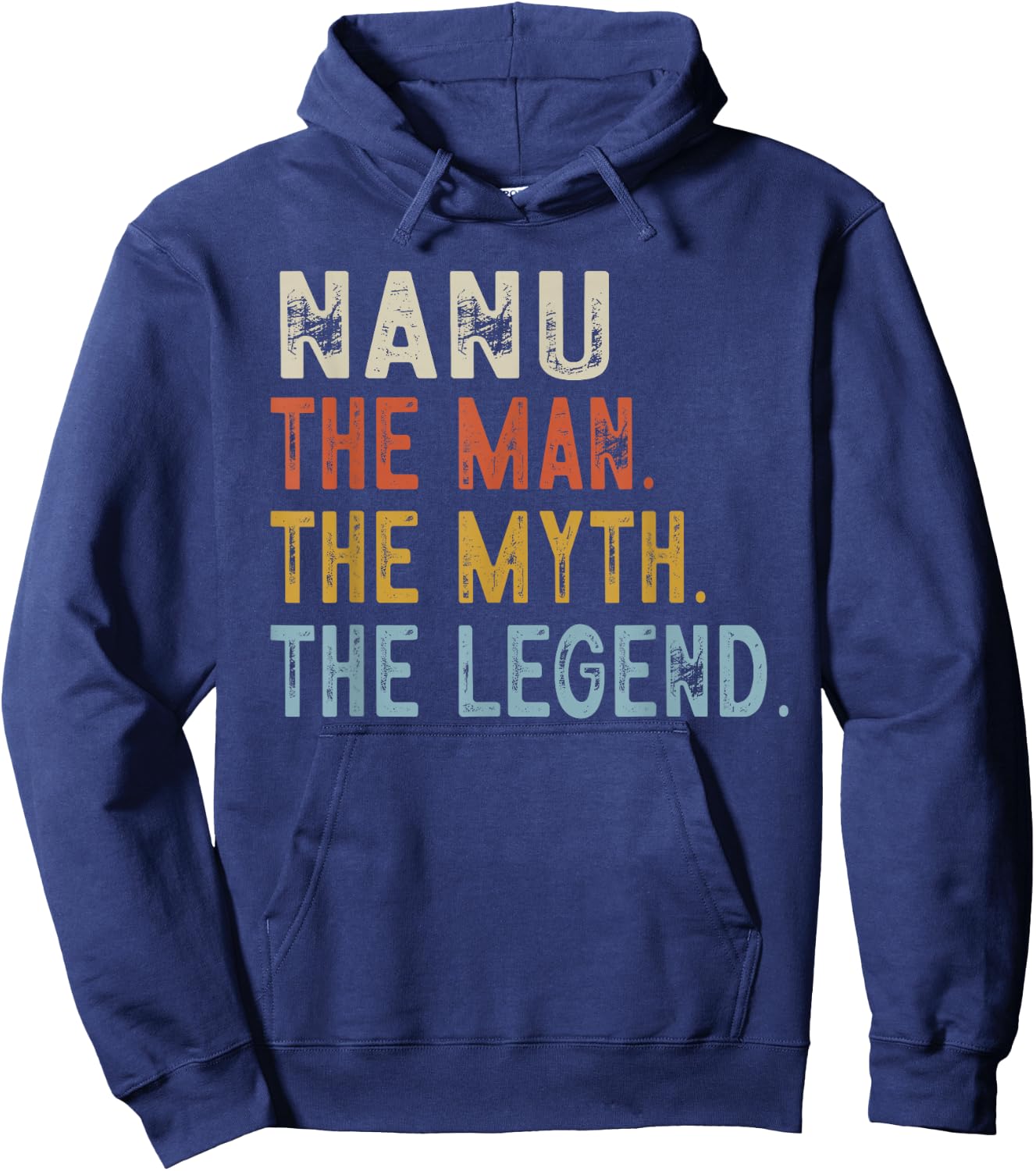 Nanu The Grandpa The Myth The Legend Fathers Day Vintage Hoodie - Hoodie | Navy