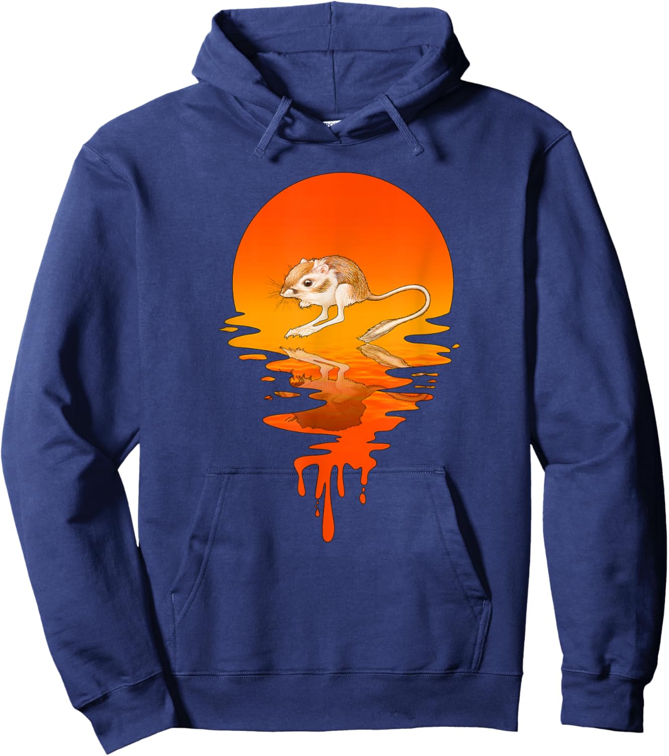 Vintage Retro Style Kangaroo Rat Hoodie - Hoodie | Navy