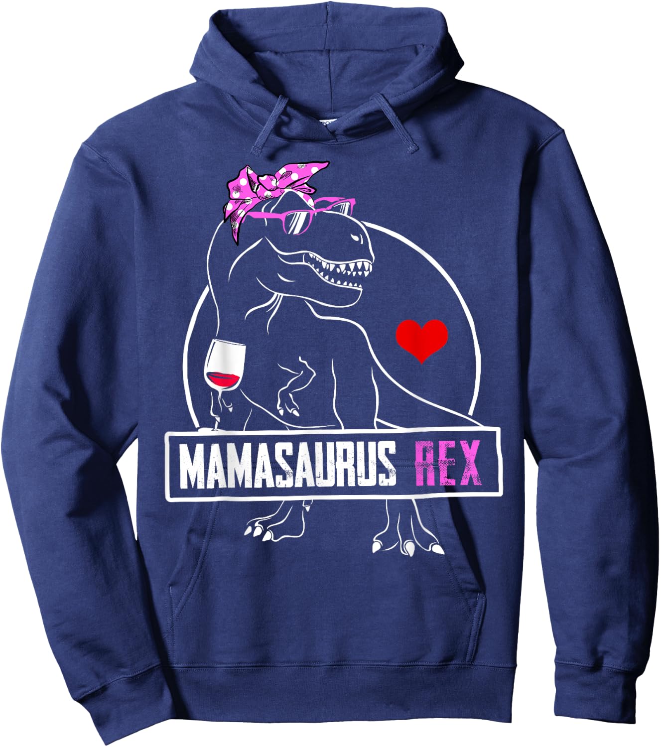 Mamasaurus Funny Mama Dinosaur Women Mom Gift Hoodie - Hoodie | Navy