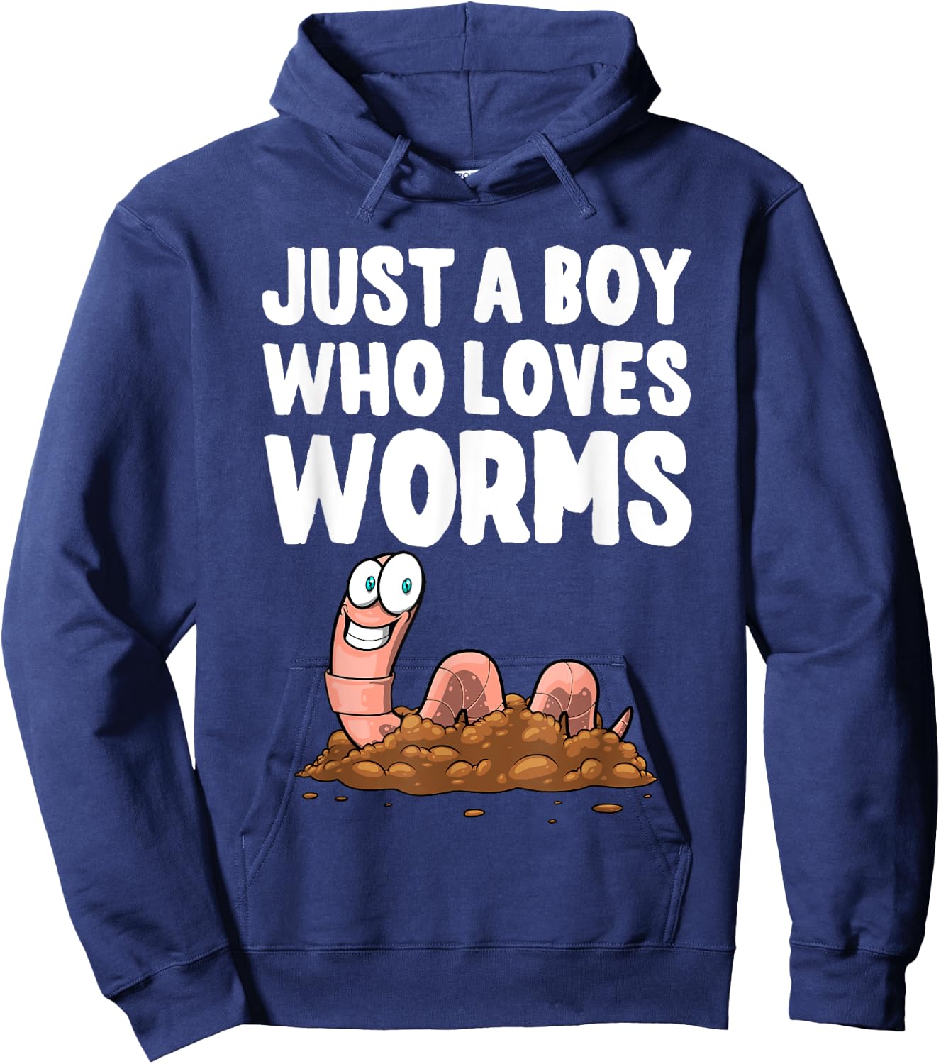 Cool Worm Gifts Love Worms Accessories & Stuff Boys Kids Worm Hunter Worm Farmer Composter Hoodie - Hoodie | Navy