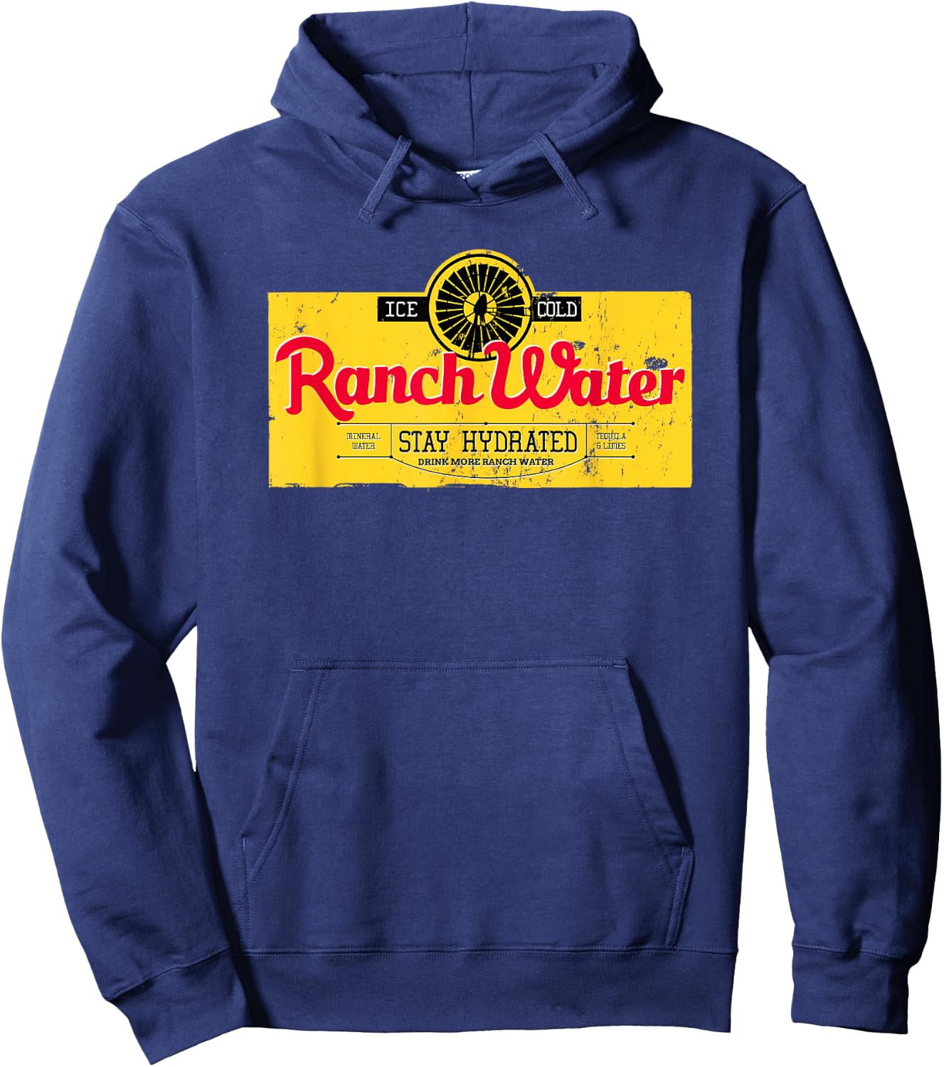 Drink Ranch Water Proud Southern Pride Thing Vintage Graphic Hoodie - Hoodie | Navy