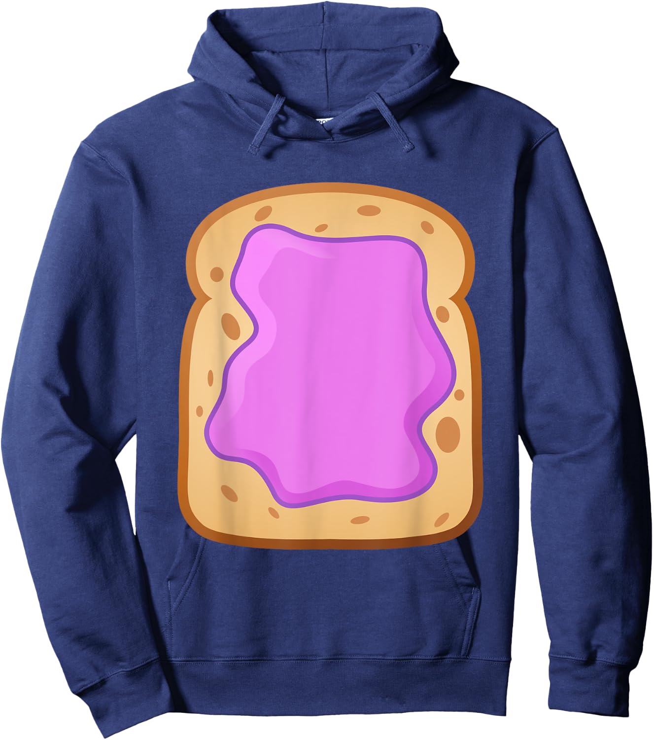 PB&J Grape Jelly on Bread Funny Matching Halloween Costume Hoodie - Hoodie | Navy
