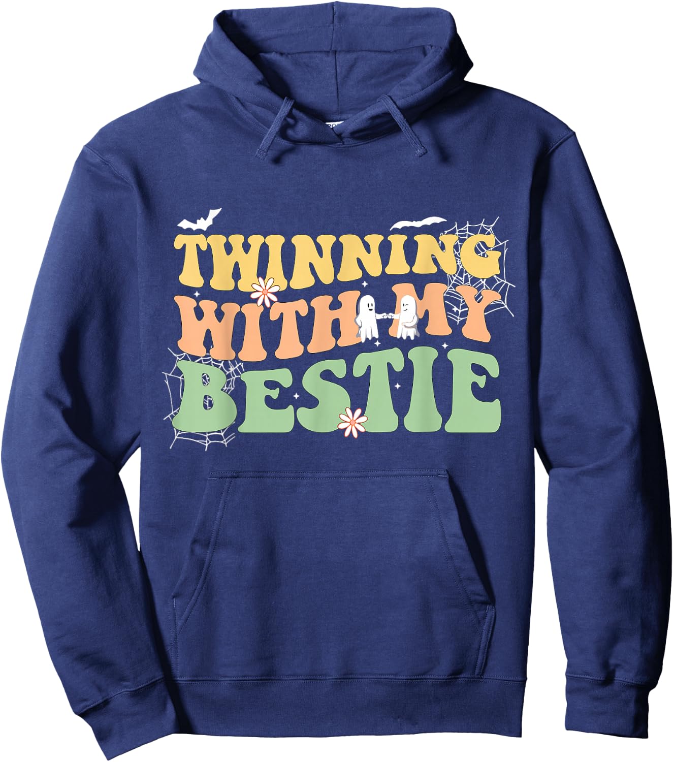 Halloween Twin Besties Ghosts Friend Twinning with My Bestie Hoodie - Hoodie | Navy