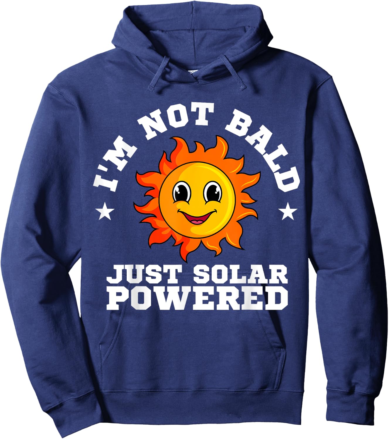 Solar Power Ecologist Lover Conservationist I'm Not Bald Hoodie - Hoodie | Navy