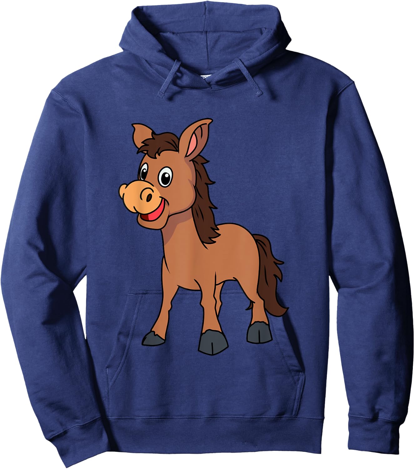 Cute Donkey Horse Pony Children Hoofed Animals Toddlers Child Hoodie - Hoodie | Navy
