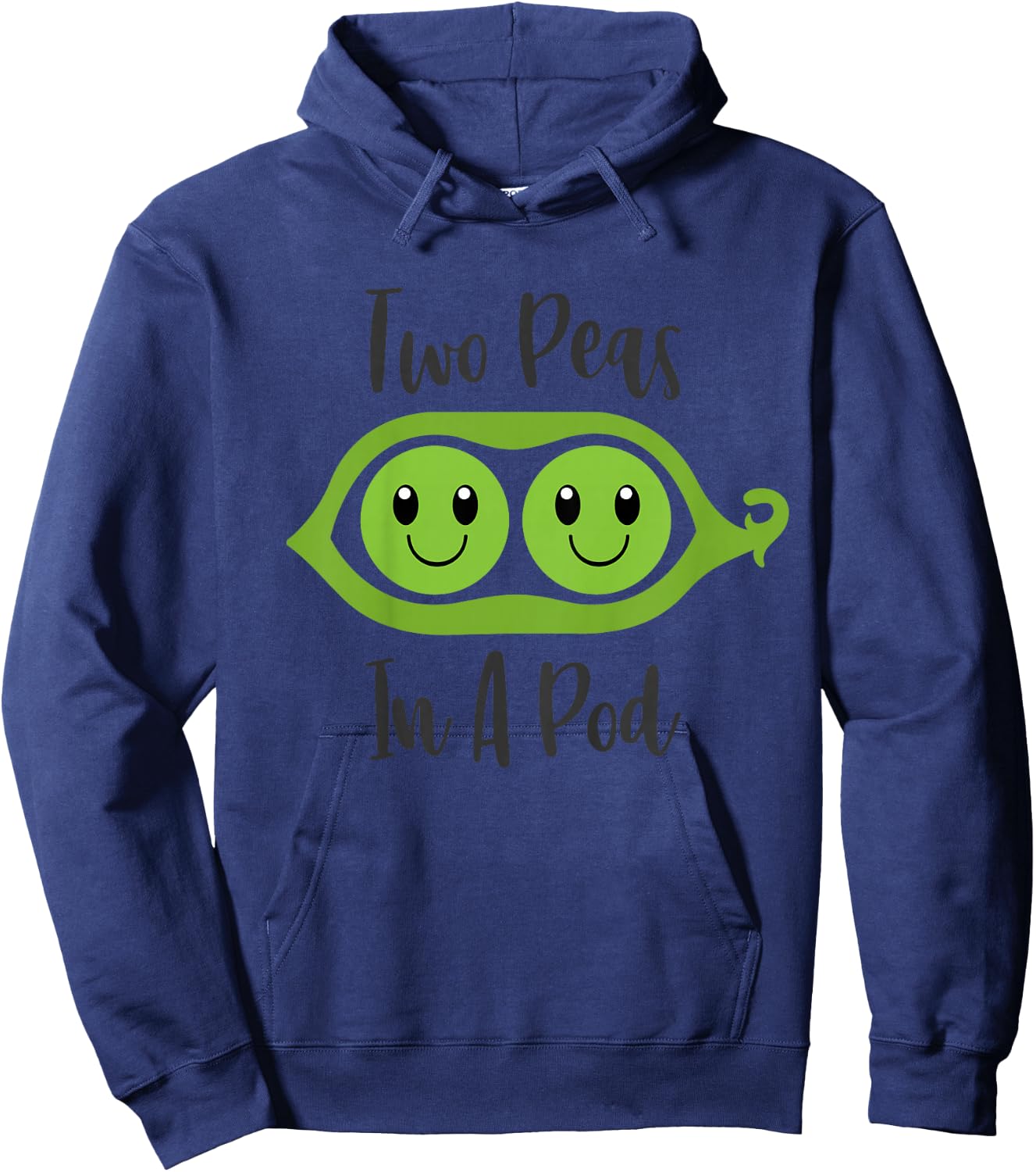 Two Peas In A Pod Funny Brother Sister Twins Matching Hoodie - Hoodie | Navy