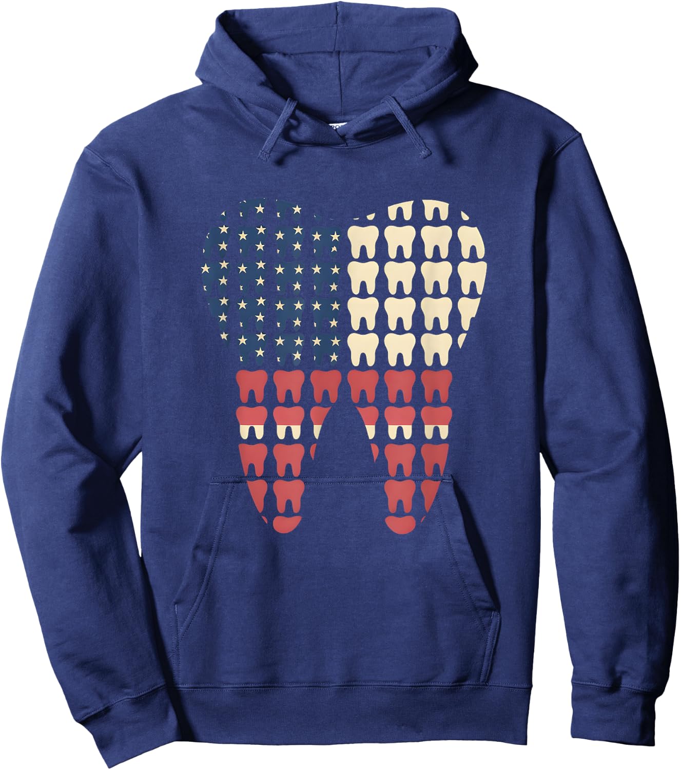 Patriotic Dental Hygienist Dentist 4th of July Celebration Hoodie - Hoodie | Navy