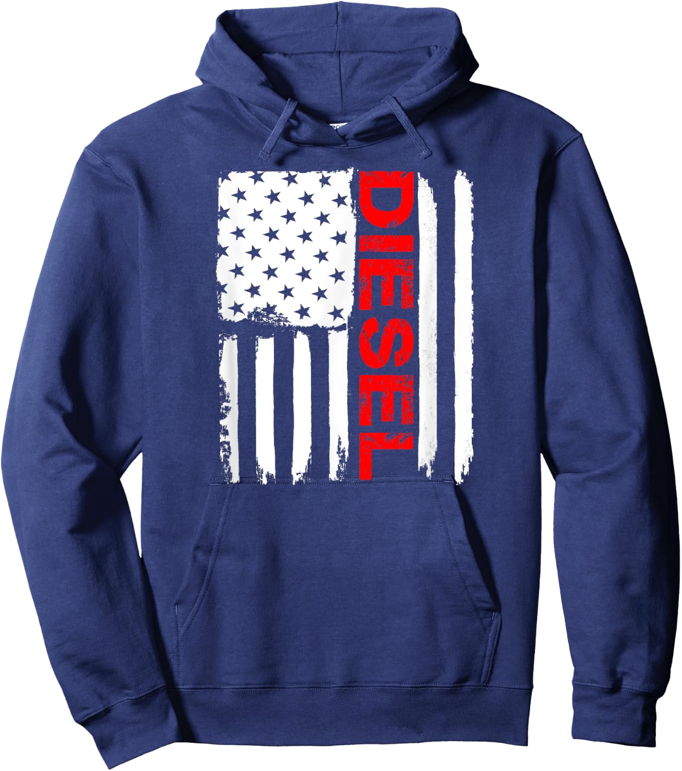 Diesel American Flag USA T Shirt Mechanic Trucker Gift Hoodie - Hoodie | Navy