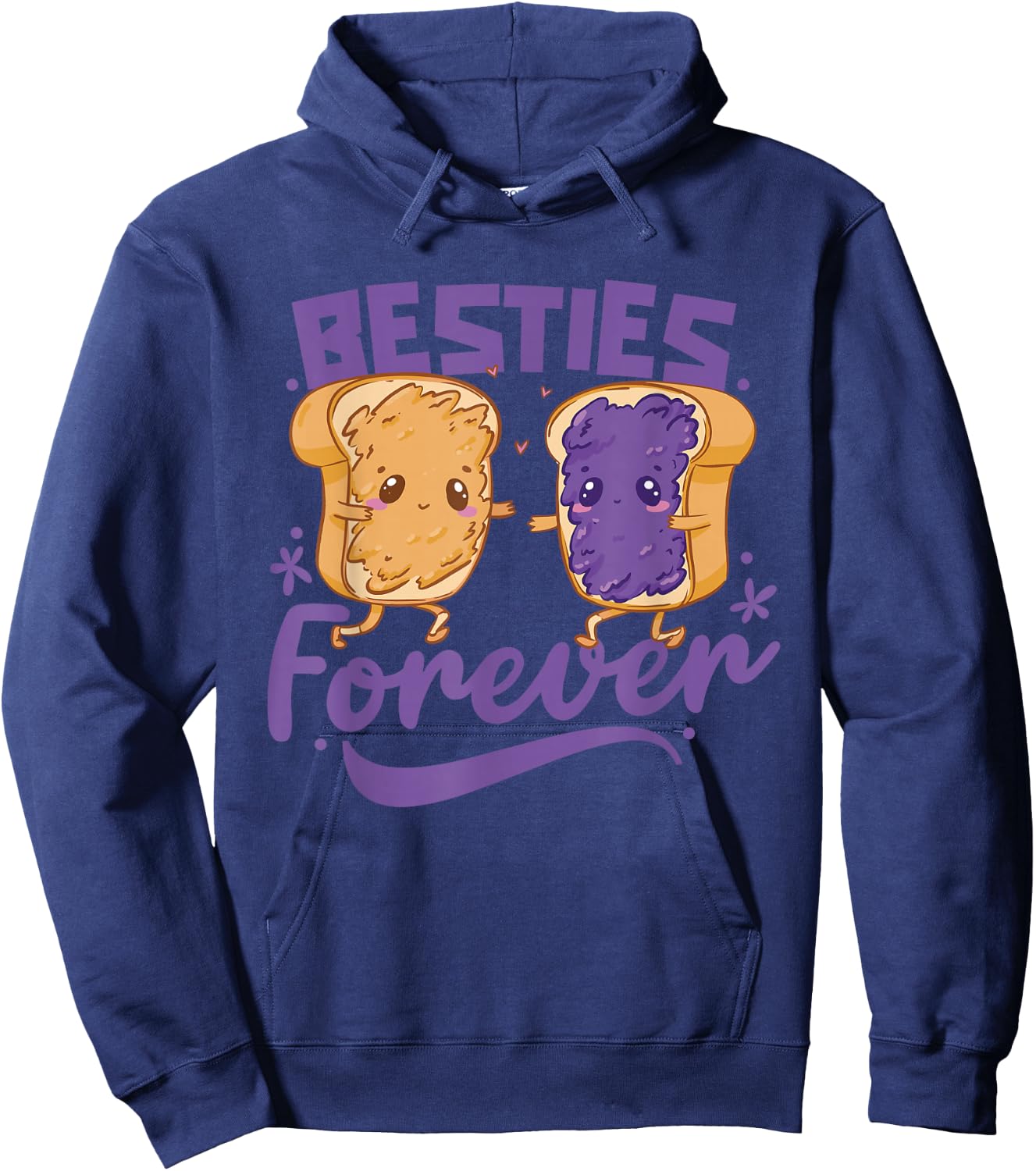 Besties Forever Cute Best Friend Friendship Bestie Besties Hoodie - Hoodie | Navy