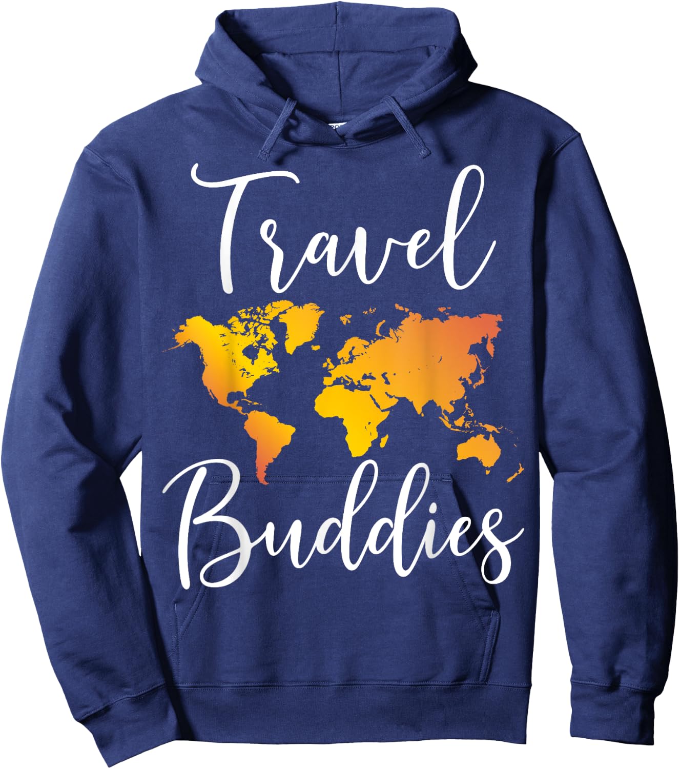 Travel Buddies Matching Couple Traveler Adventure Hoodie - Hoodie | Navy