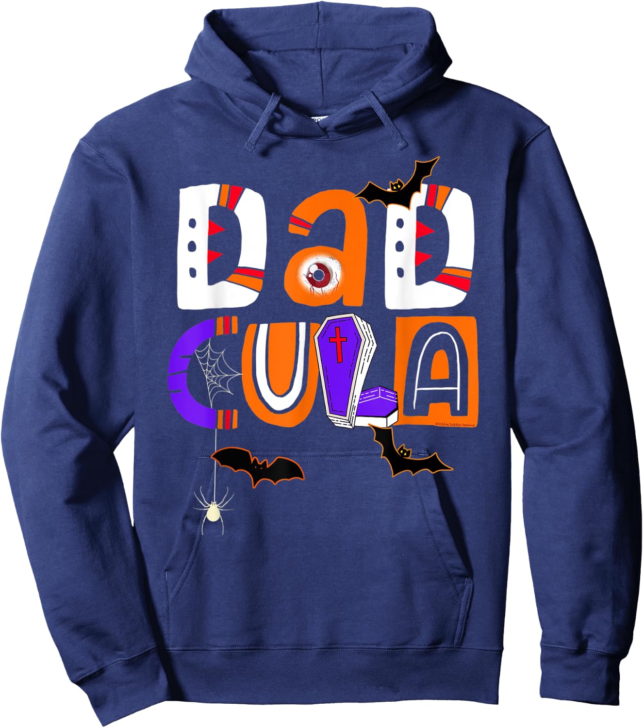 Fun Halloween Matching Couples DADCULA for Dad - Halloween Hoodie - Hoodie | Navy