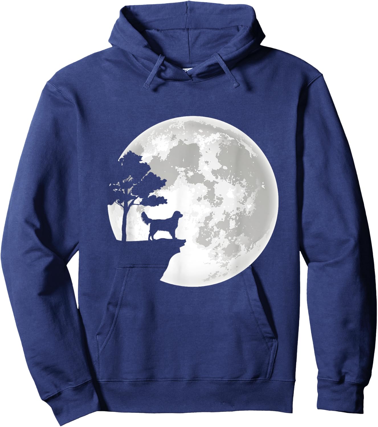 Golden Retriever Moon Halloween Costume Apparel Hoodie - Hoodie | Navy