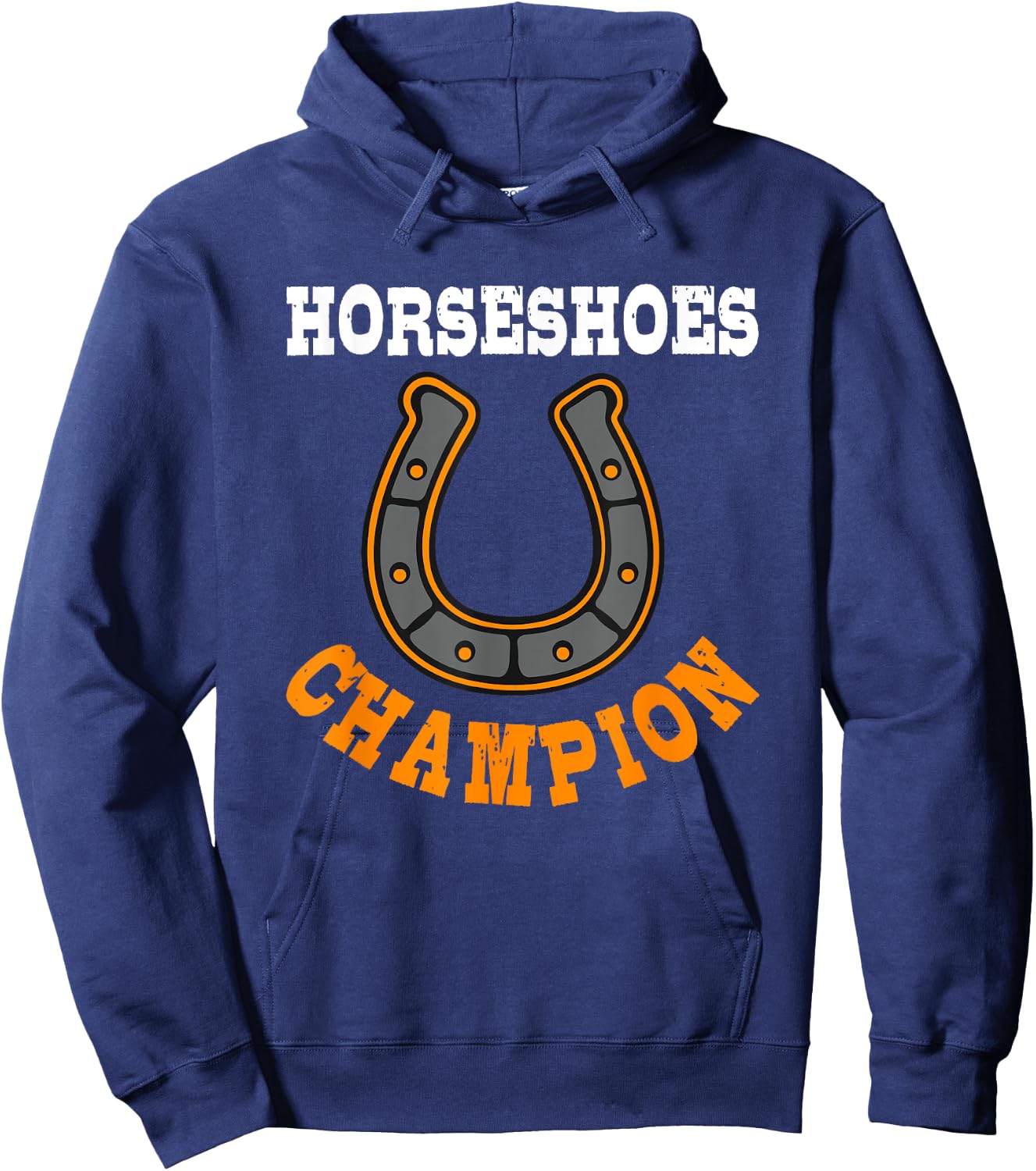 Horseshoes Champion Pitching Horse Lover Ferrier Hoodie - Hoodie | Navy