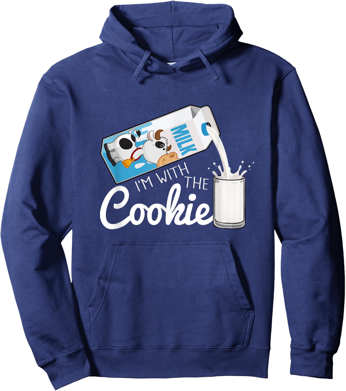 I'm With The Cookie Milk Costume Matching Hoodie - Hoodie | Navy