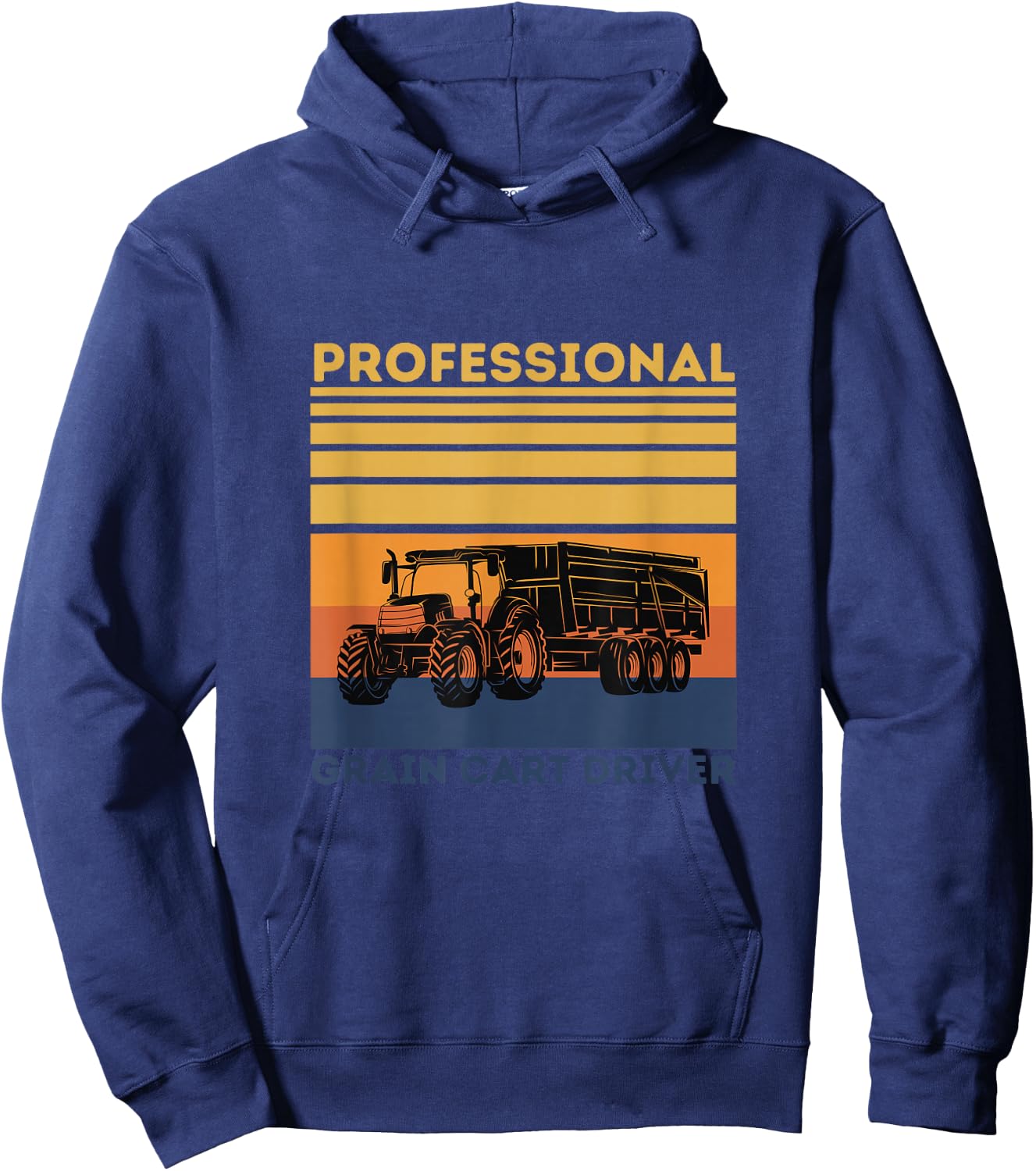 Professional Grain Cart Driver Fun Tractor Operator Farming Hoodie - Hoodie | Navy
