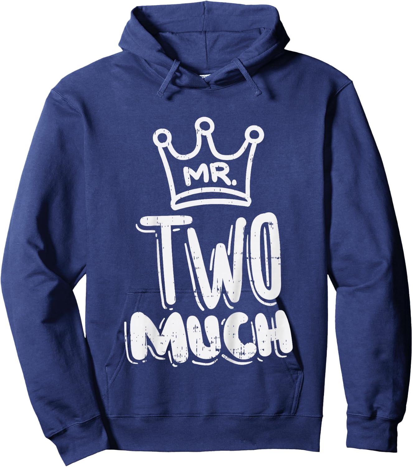 Kids Mr Two Much Fun Second 2nd Birthday Party Toddler Boys Gift Hoodie - Hoodie | Navy