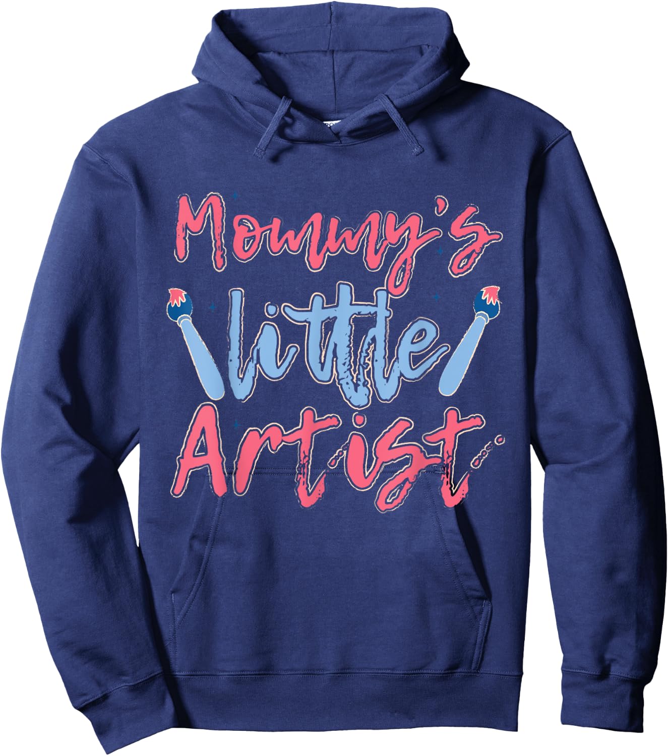 Mommy's Little Artist with paintbrush for Kids & Family Hoodie - Hoodie | Navy