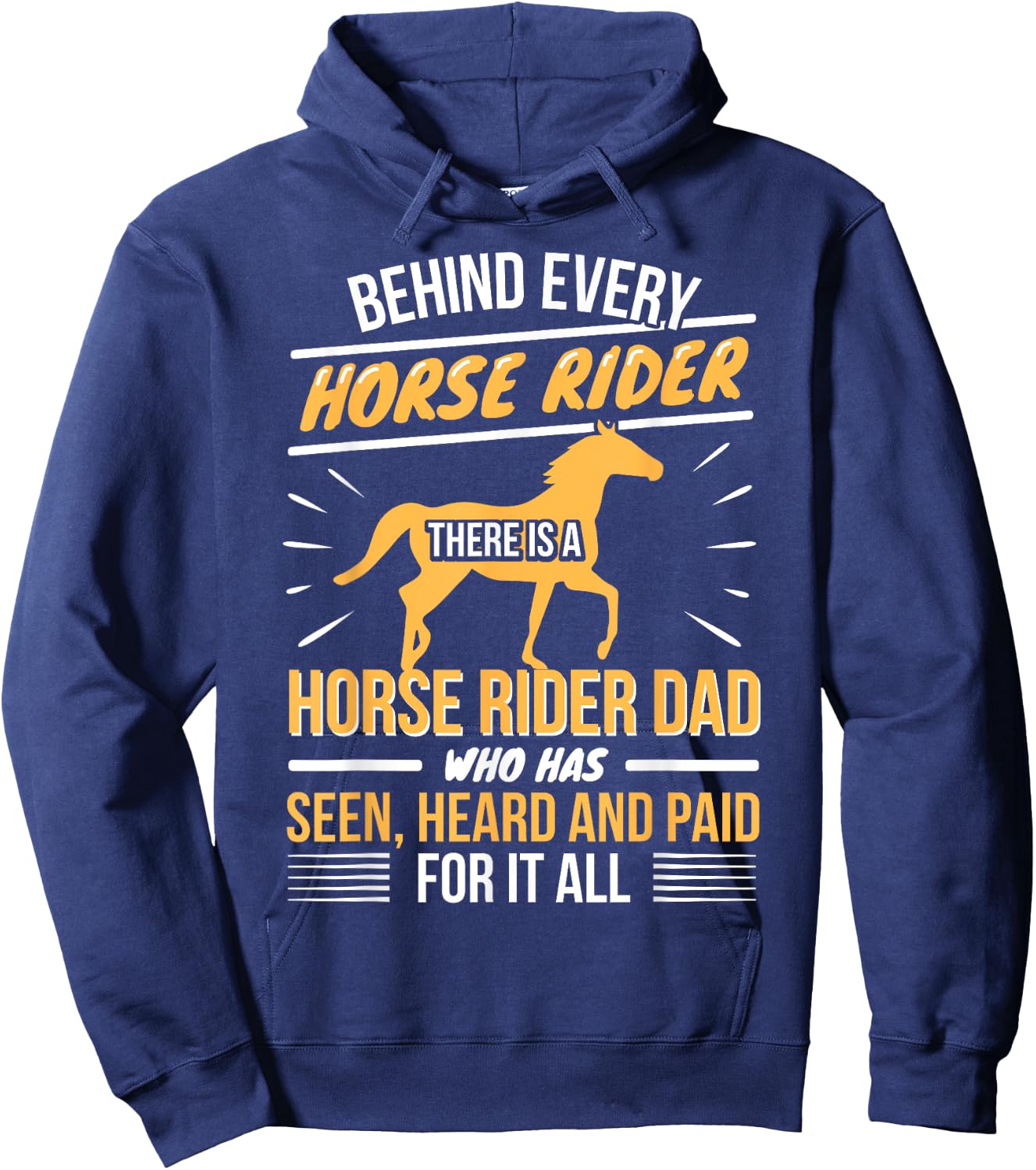 Horse Rider - Dad Daddy Father Daughter - Horseback Riding Hoodie - Hoodie | Navy