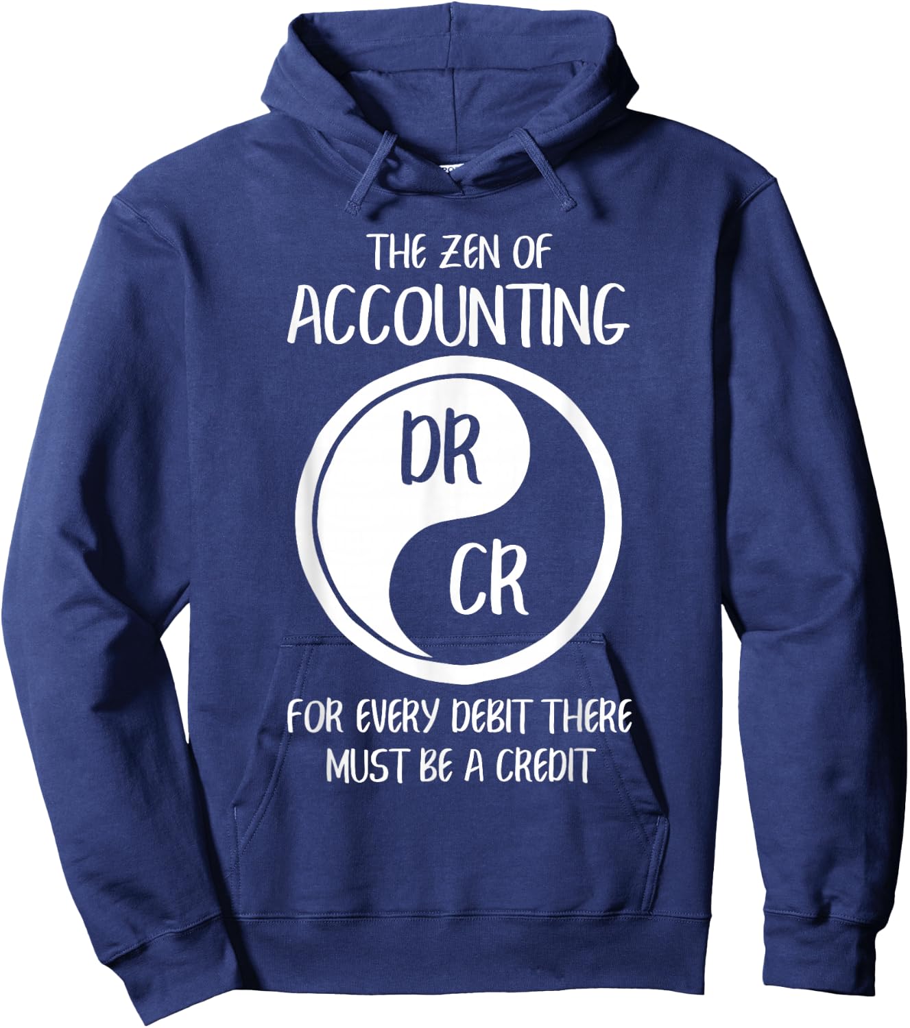 Zen Of Accounting Funny Book Holder Hoodie - Hoodie | Navy
