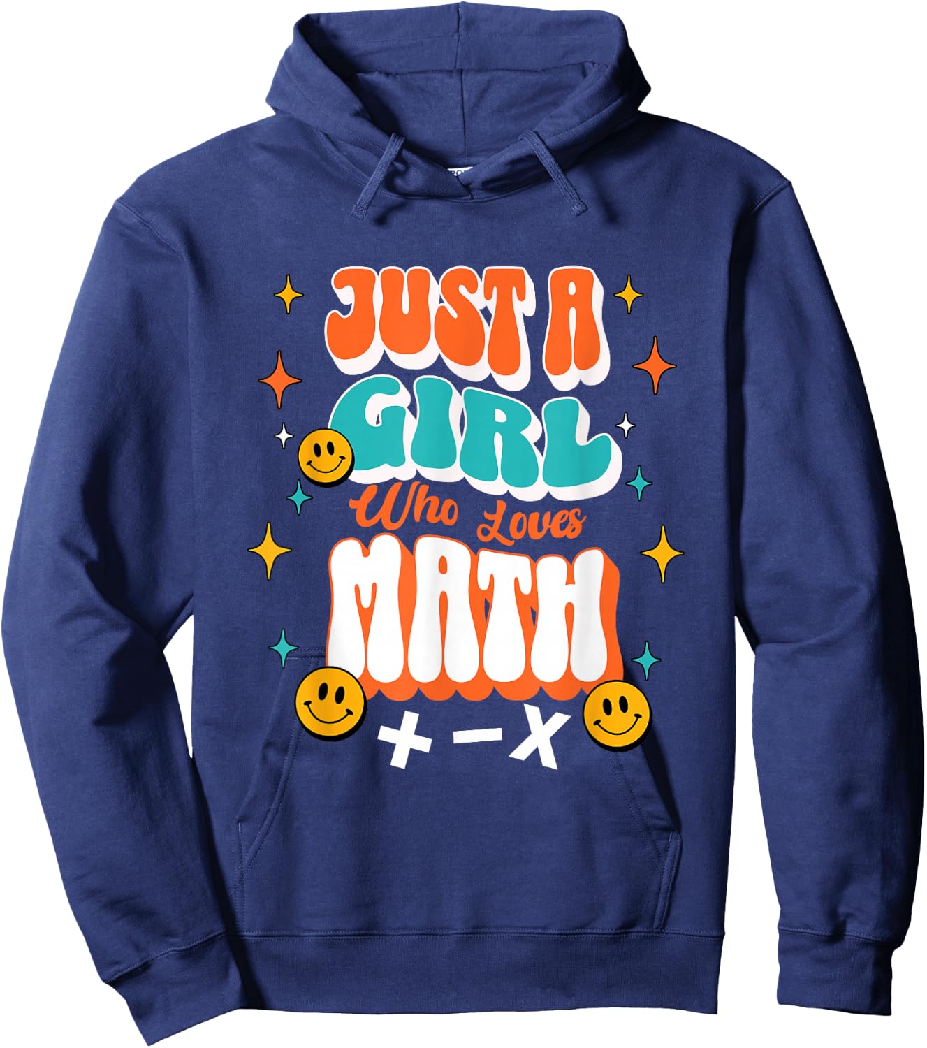 Just a Girl who loves Math Algebra Funny Mathematics Hoodie - Hoodie | Navy