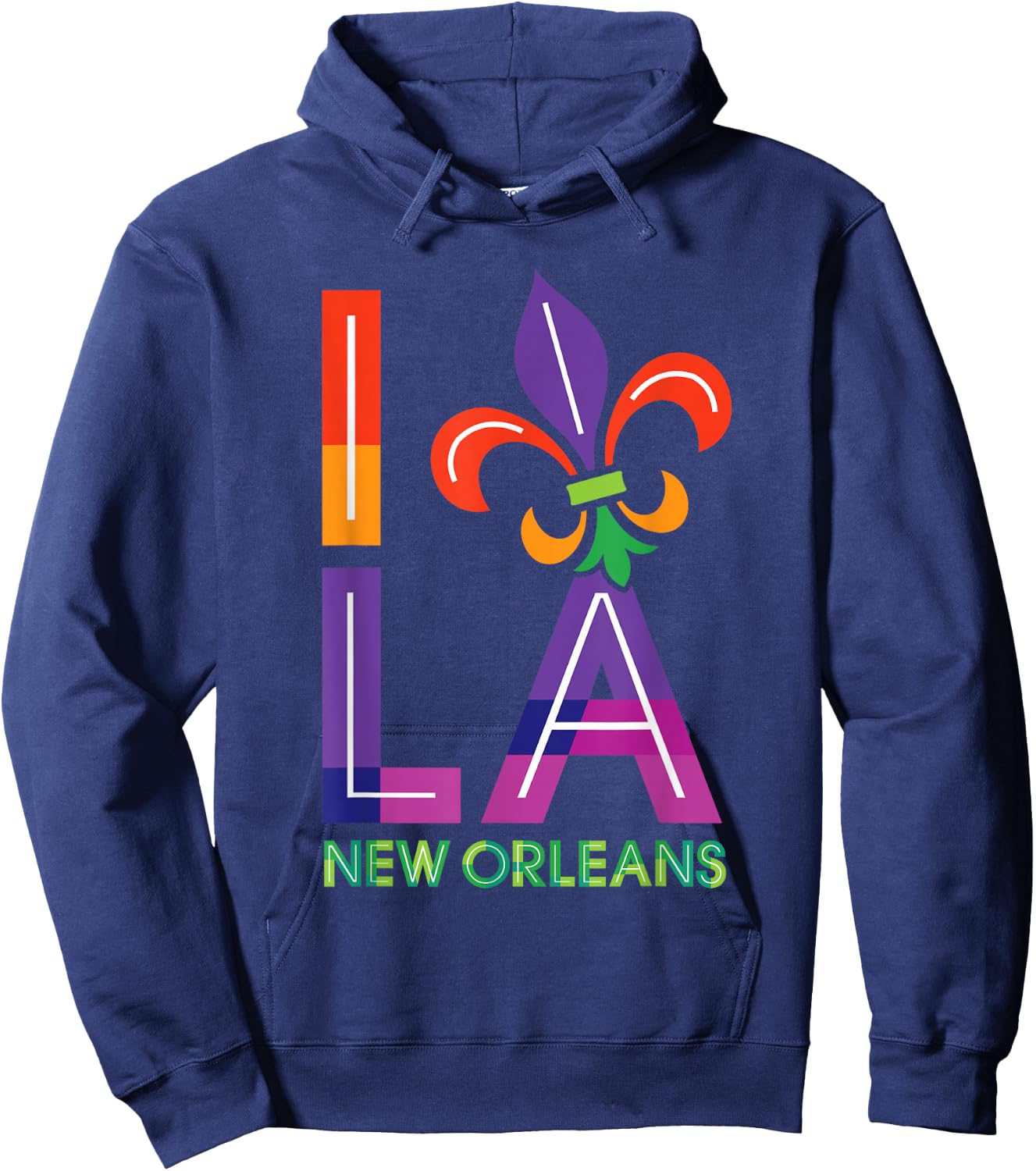 New Orleans Louisiana Love Vintage Retro Souvenir Gift Hoodie - Hoodie | Navy