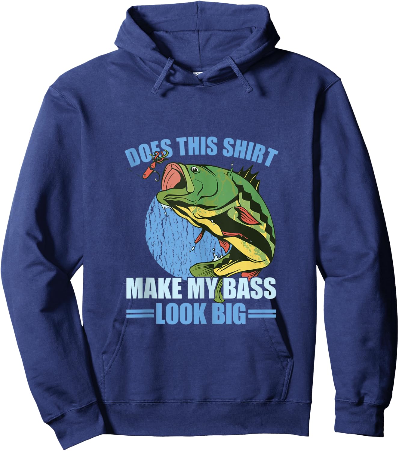 Does This Shirt Make My Bass Look Big Funny Fishing Hoodie - Hoodie | Navy