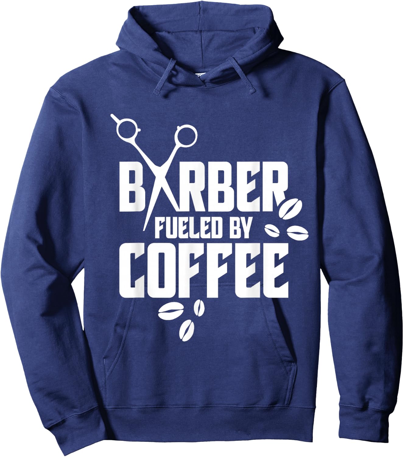 Barber Fueled By Coffee Hair Stylist Barbers Barbershop Hoodie - Hoodie | Navy