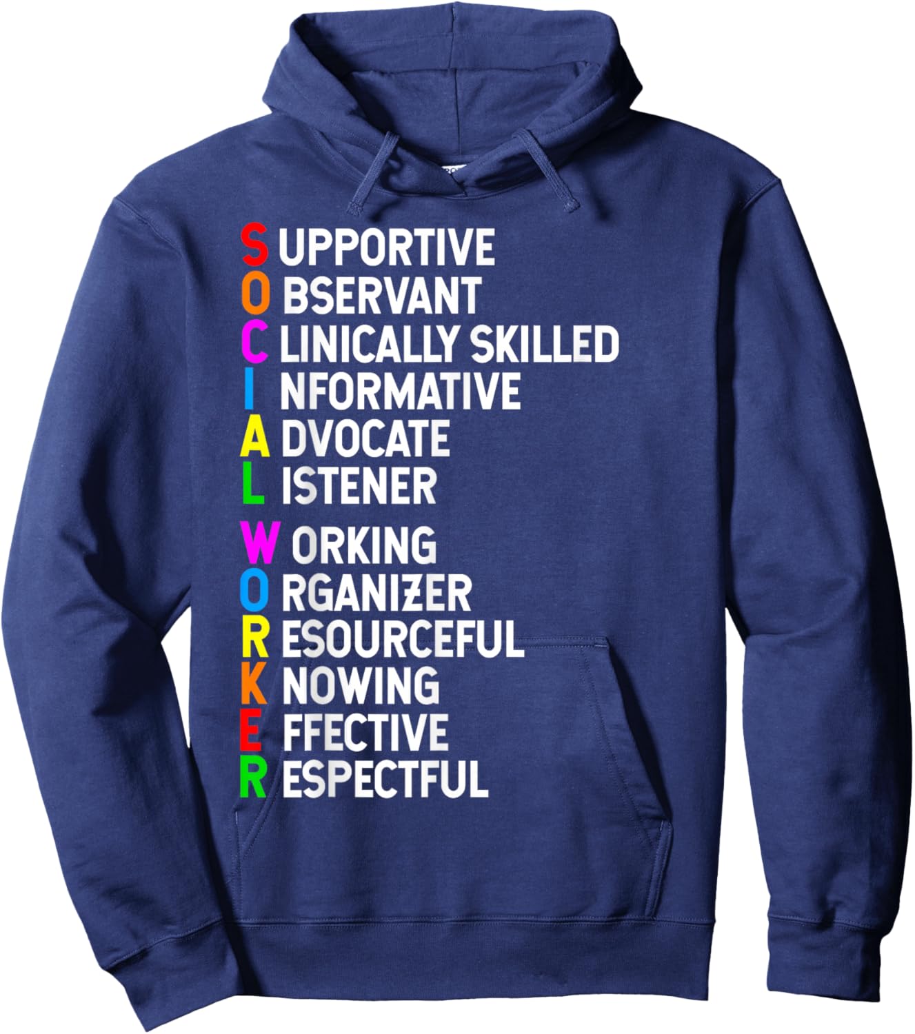 Social Worker Appreciation Social Work Skills Hoodie - Hoodie | Navy