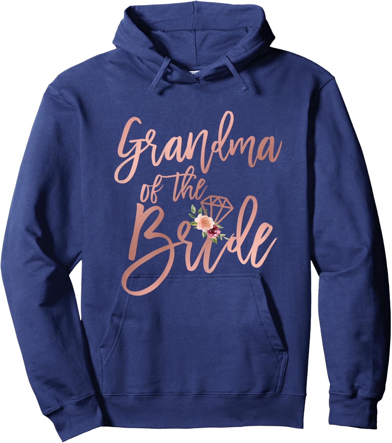 Wedding Shower for Grandma of the Bride from Bride Floral Hoodie - Hoodie | Navy