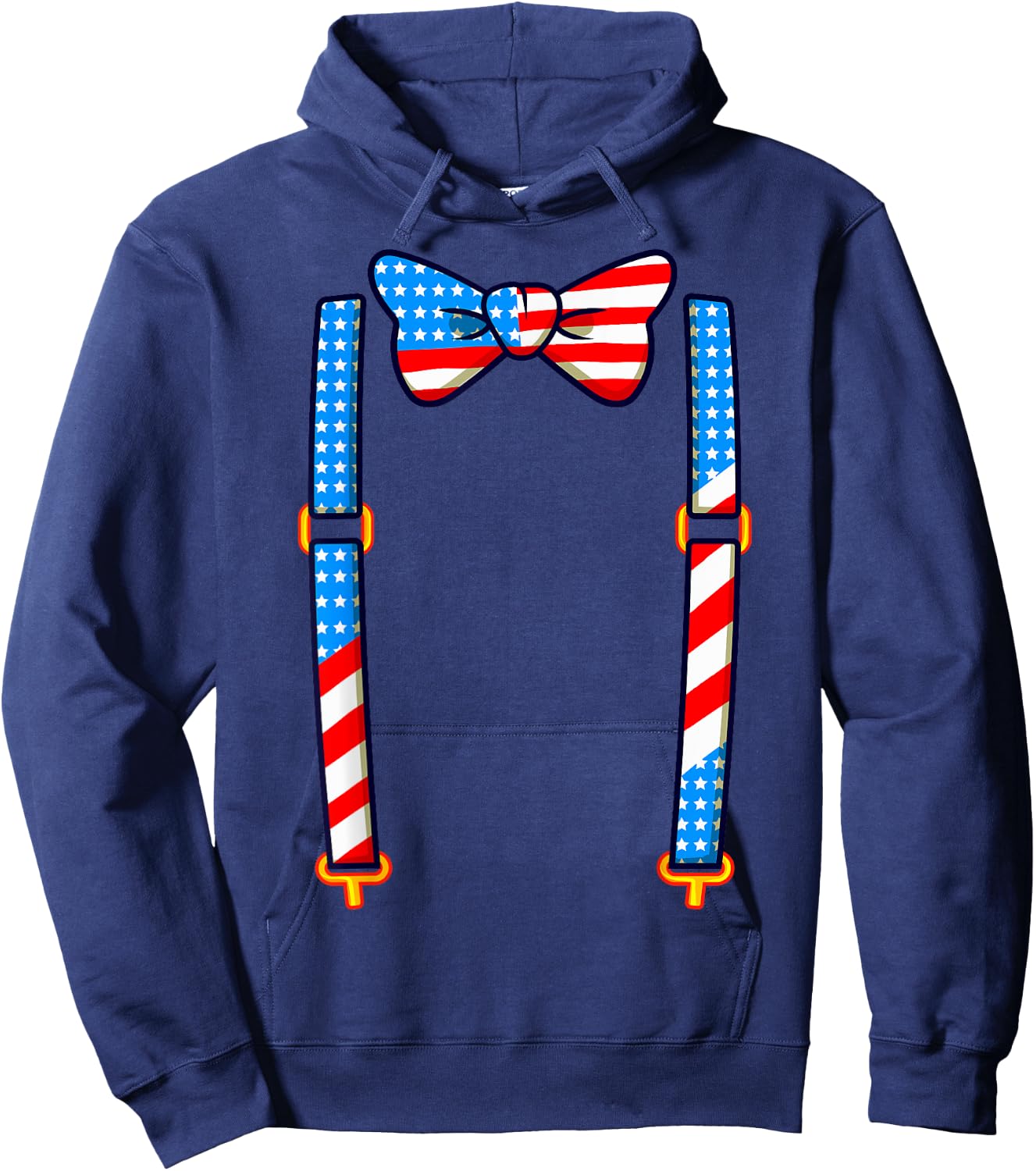 American Tuxedo Costume Funny 4th of July USA Men Women Kids Hoodie - Hoodie | Navy