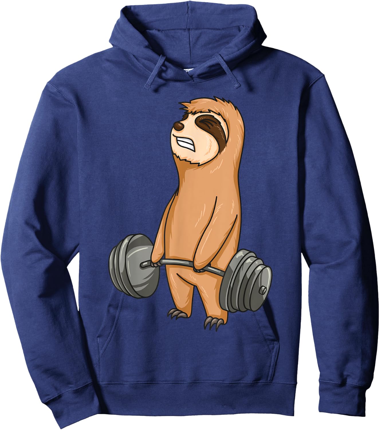 Baby Sloth Weight Lifting Fitness Motivation Workout Hoodie - Hoodie | Navy