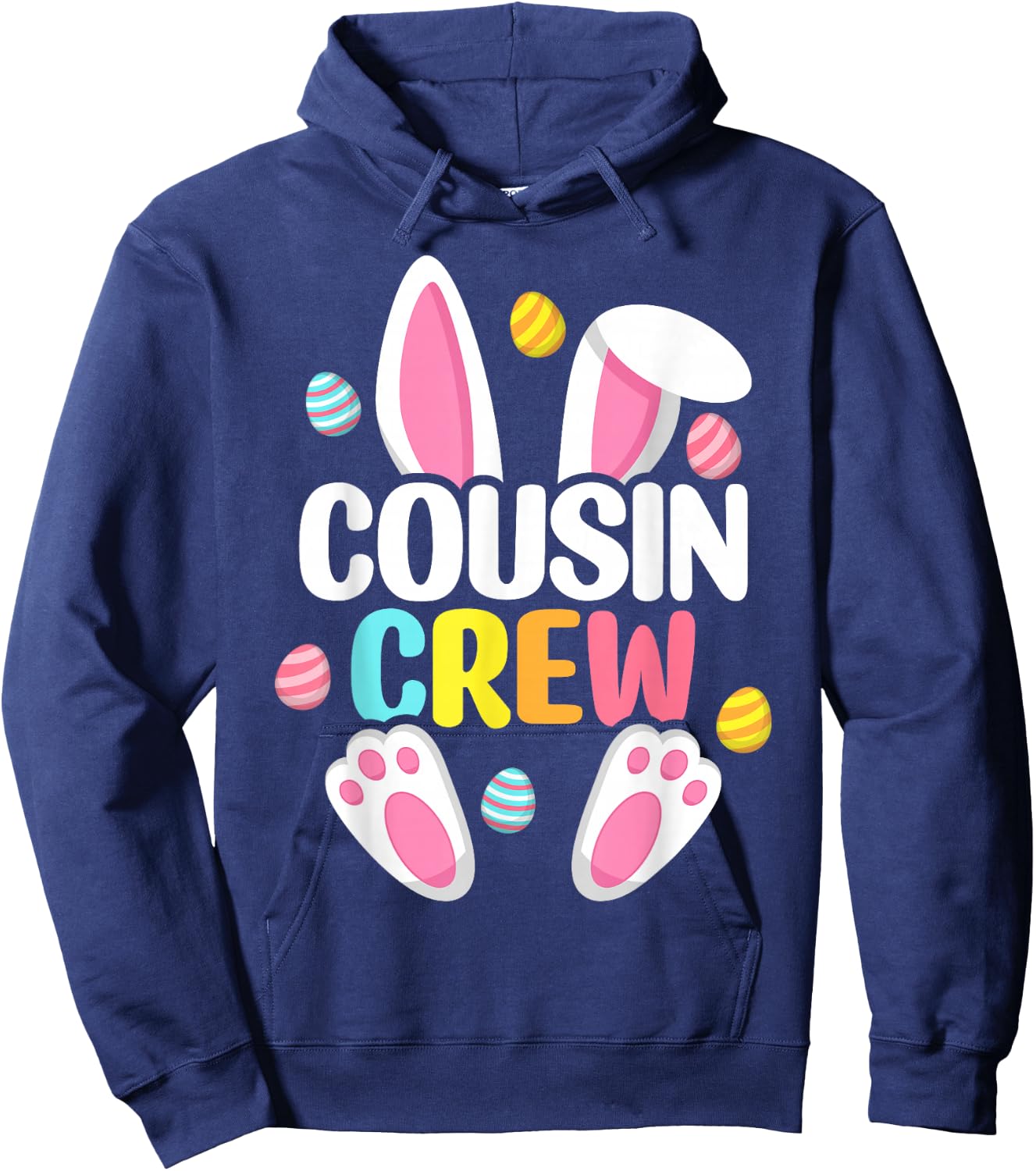 Cousin Crew Easter Bunny Family Matching Toddler Boys Girls Small Hoodie - Hoodie | Navy