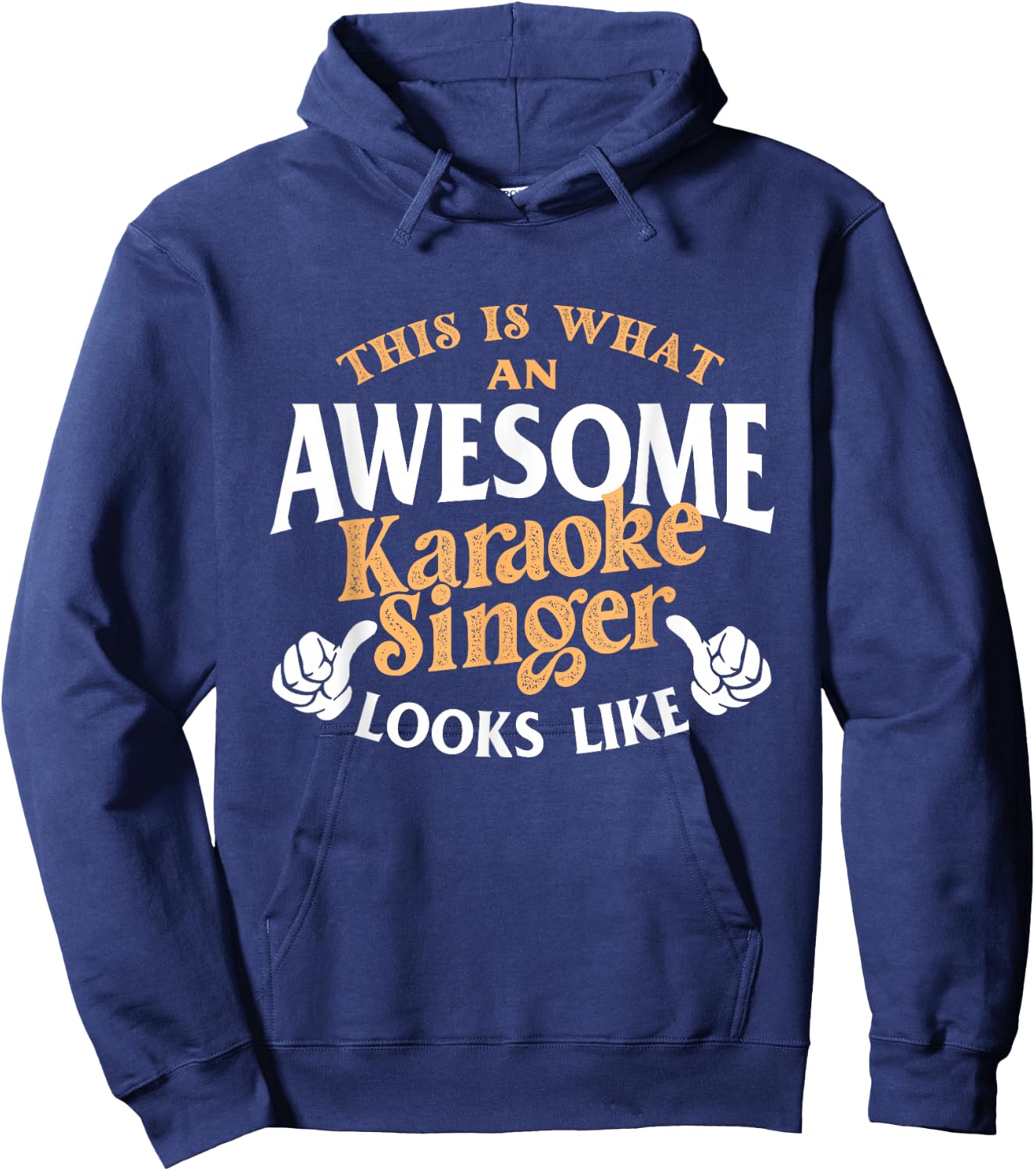 Karaoke Singer - Funny Music Karaoke Party Musician Hoodie - Hoodie | Navy