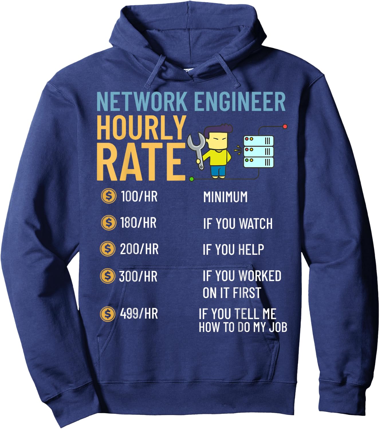 Network Engineer Director Computer Engineering Hoodie - Hoodie | Navy