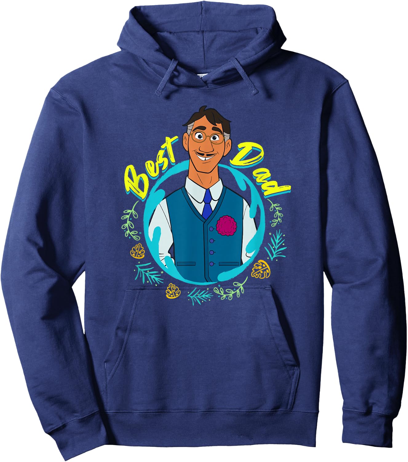 Disney Encanto Agustin Madrigal Best Dad Portrait Small Hoodie - Hoodie | Navy