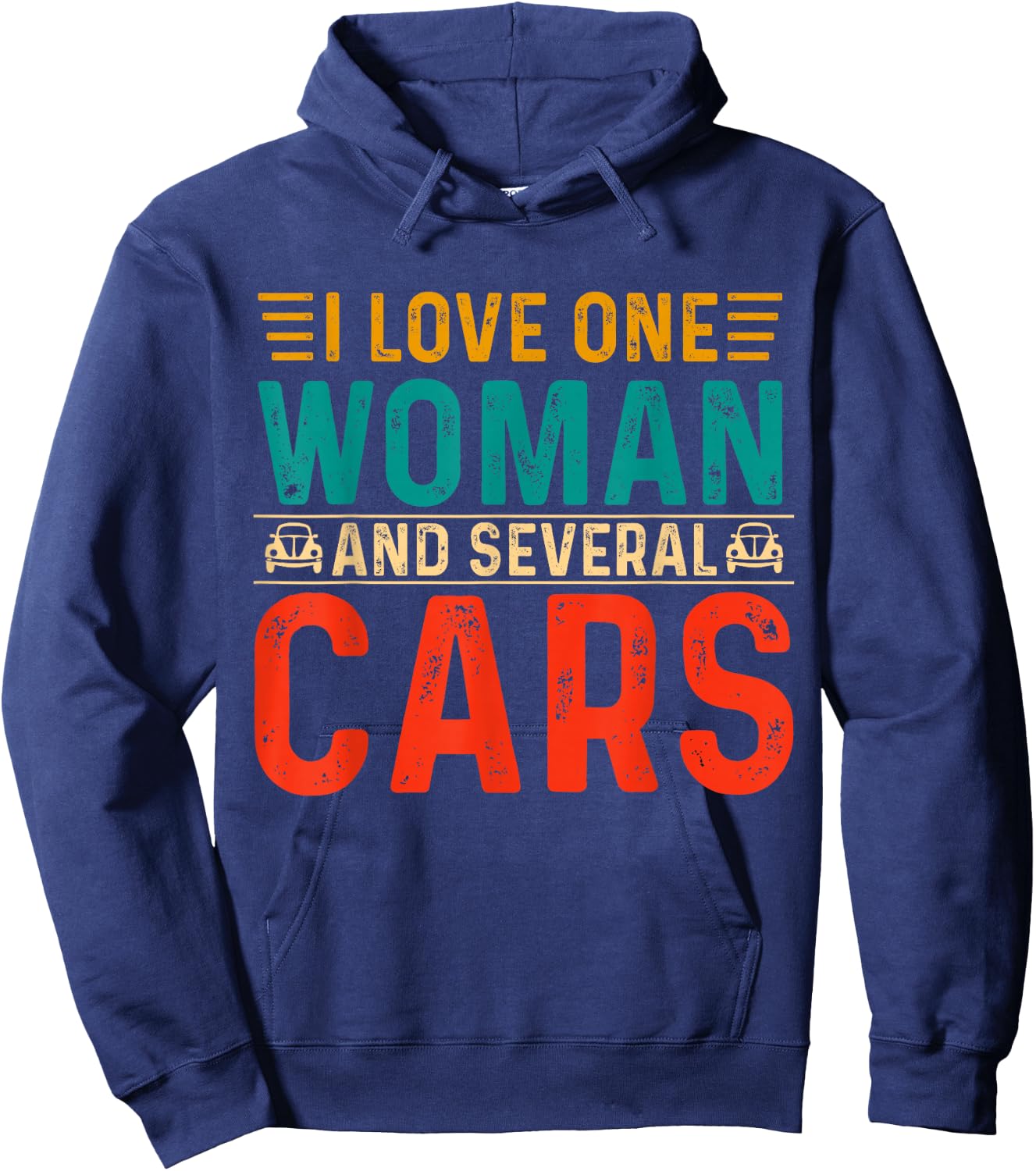 Garage Guys I Love One Woman & Several Cars Mechanic Engine Hoodie - Hoodie | Navy