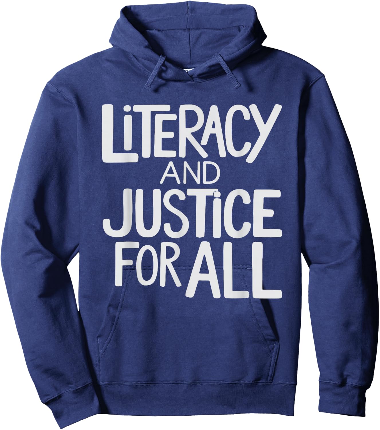 Reading Book Club Literacy and Justice for All Librarian Hoodie - Hoodie | Navy