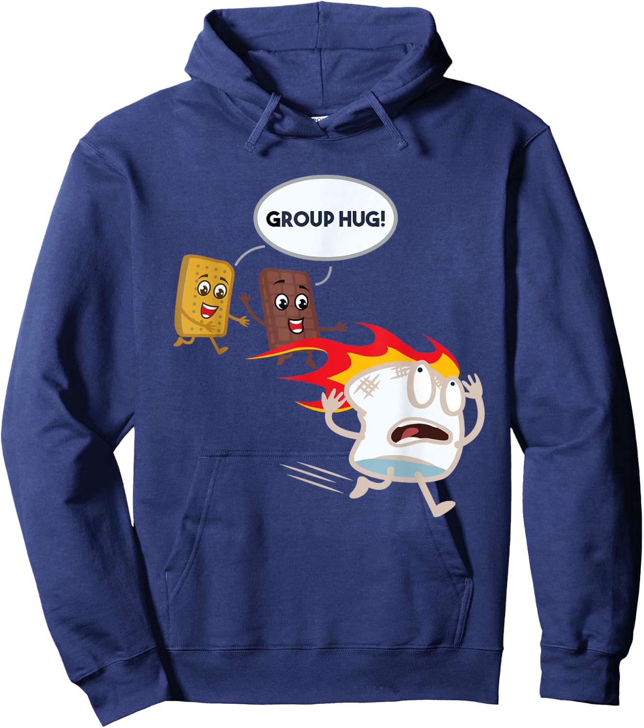 Smores S'mores Marshmallow Camping Roasting Bonfire Hoodie - Hoodie | Navy