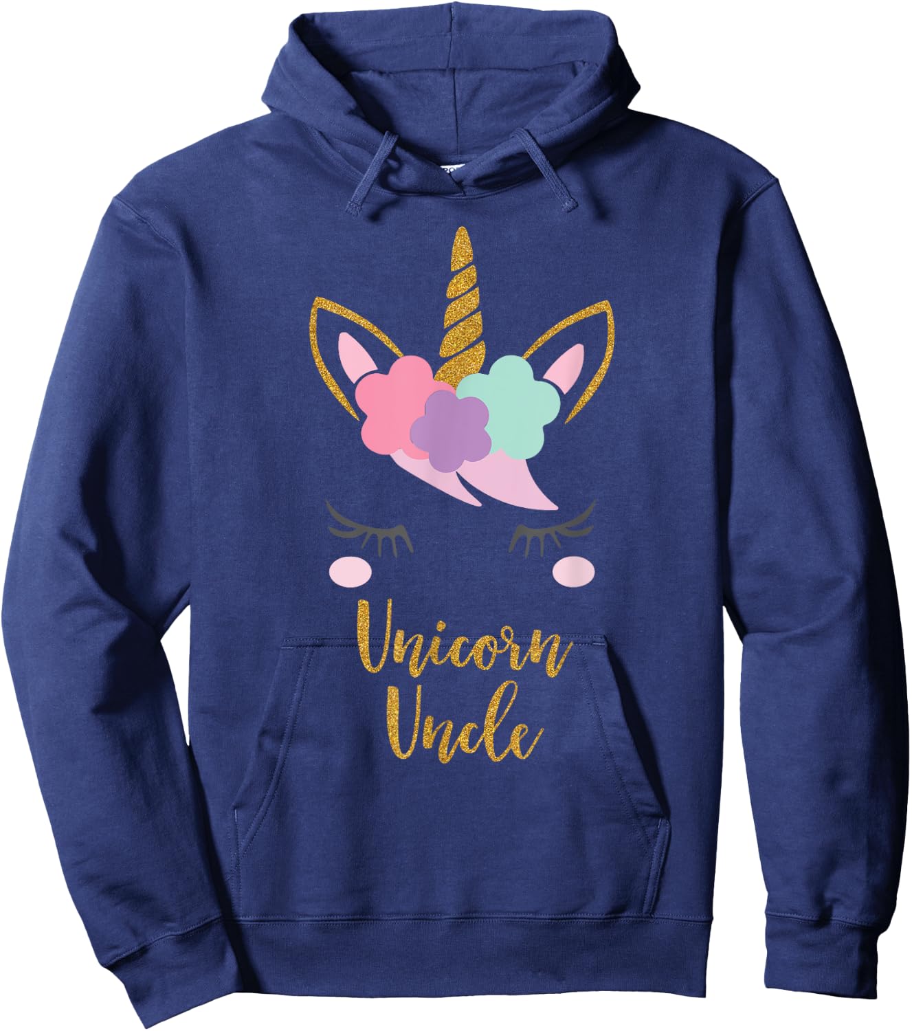 Unicorn Uncle Shirt, Uncle of the Birthday Girl Gift Hoodie - Hoodie | Navy