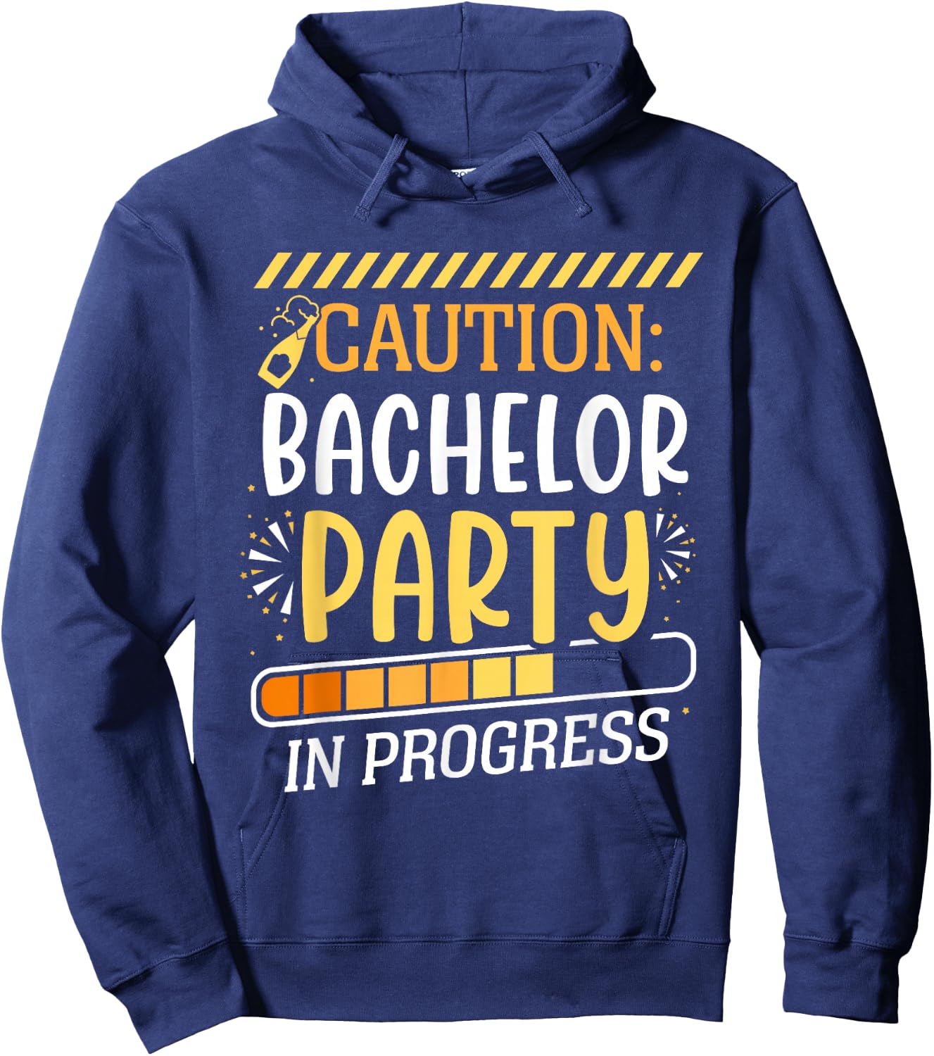 Attention! Stag Night In Gone Bachelor Bride Hoodie - Hoodie | Navy