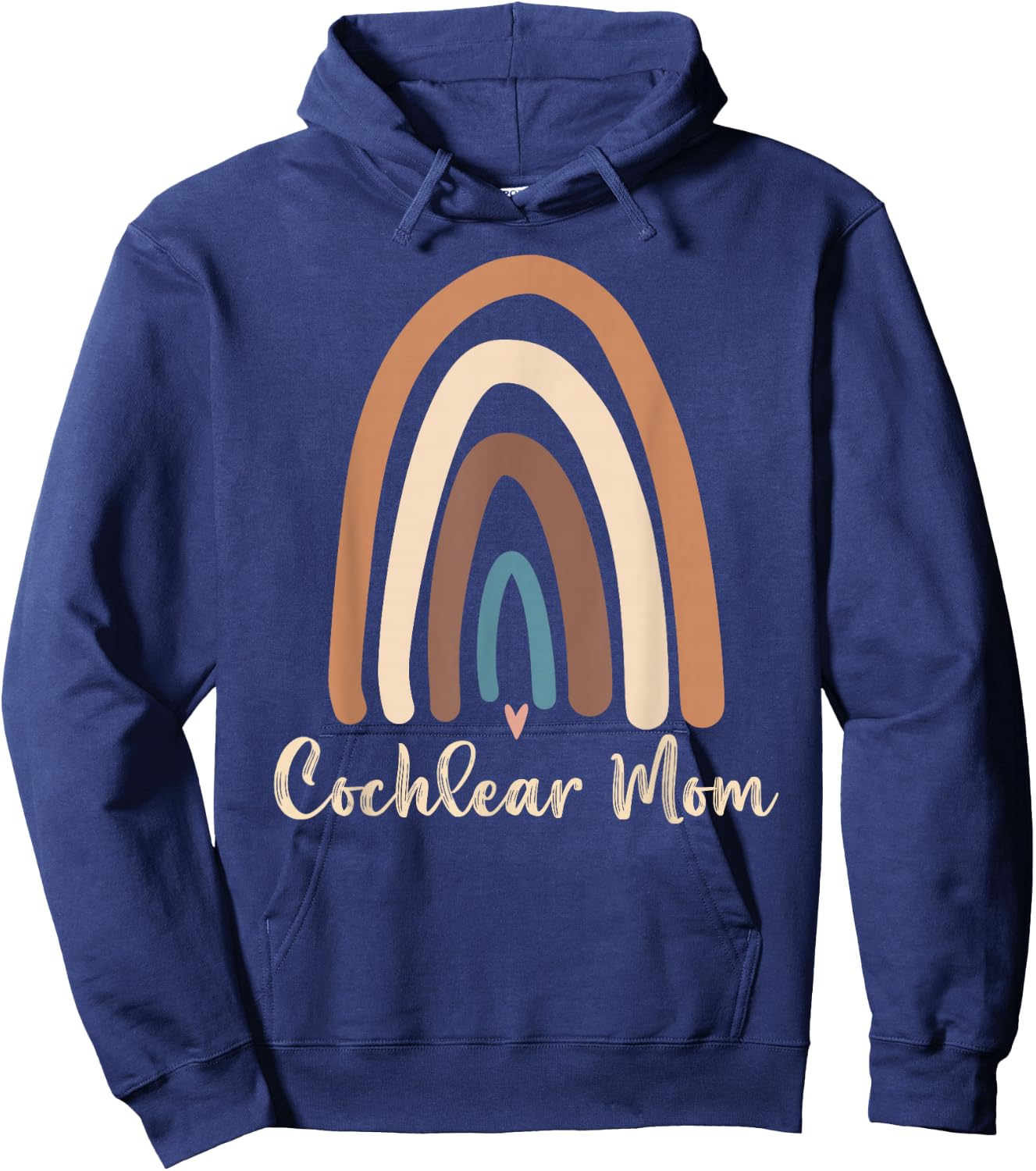 Cochlear Mom Cute Deaf Pride Cochlear Implant Awareness Hoodie - Hoodie | Navy