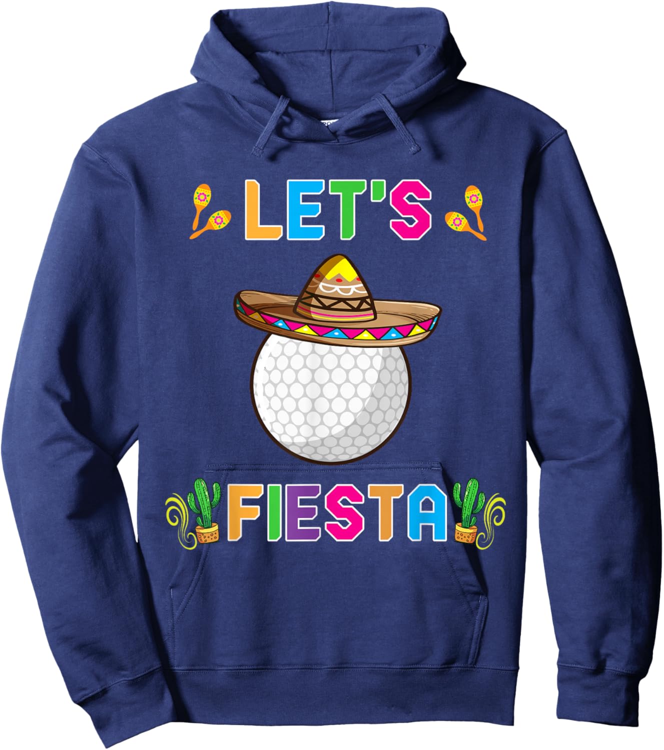 Cinco de Mayo Funny Golf Ball Let's Fiesta May 5th Kids Hoodie - Hoodie | Navy