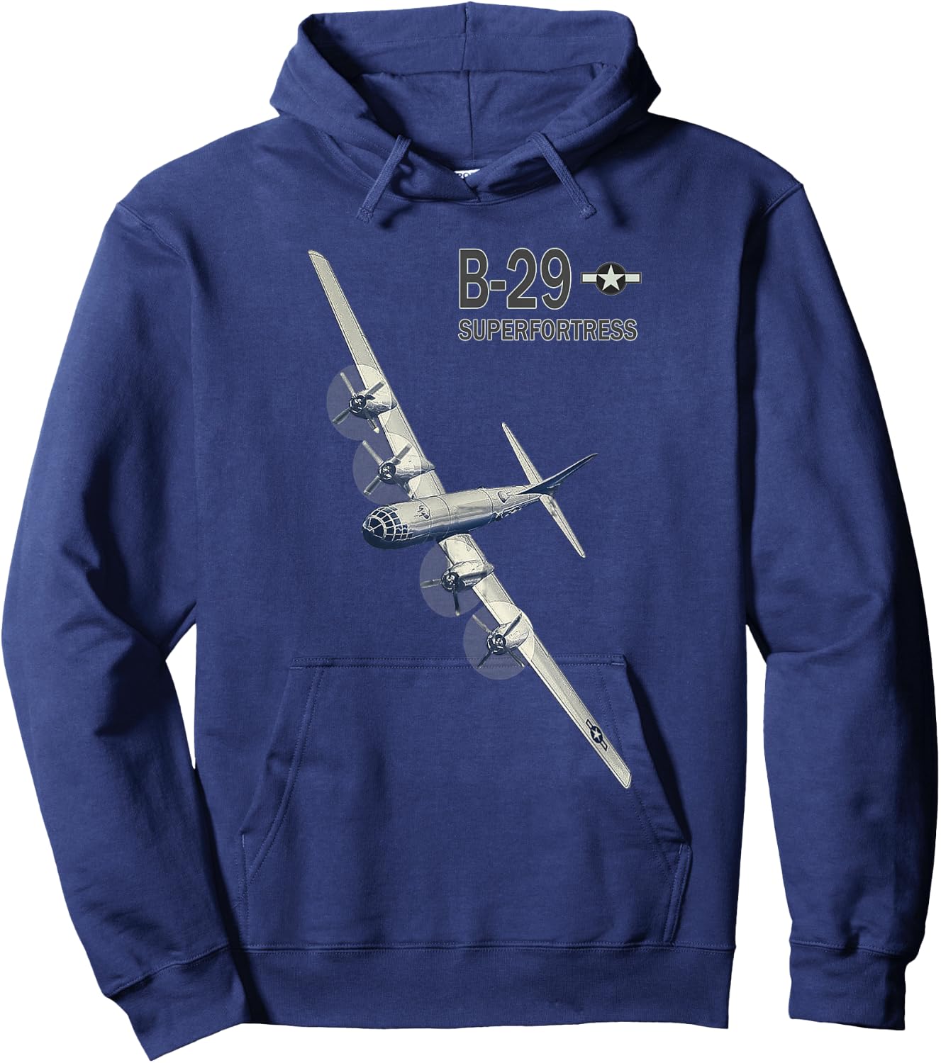 B29 Superfortress WW2 Bomber Airplane Hoodie - Hoodie | Navy